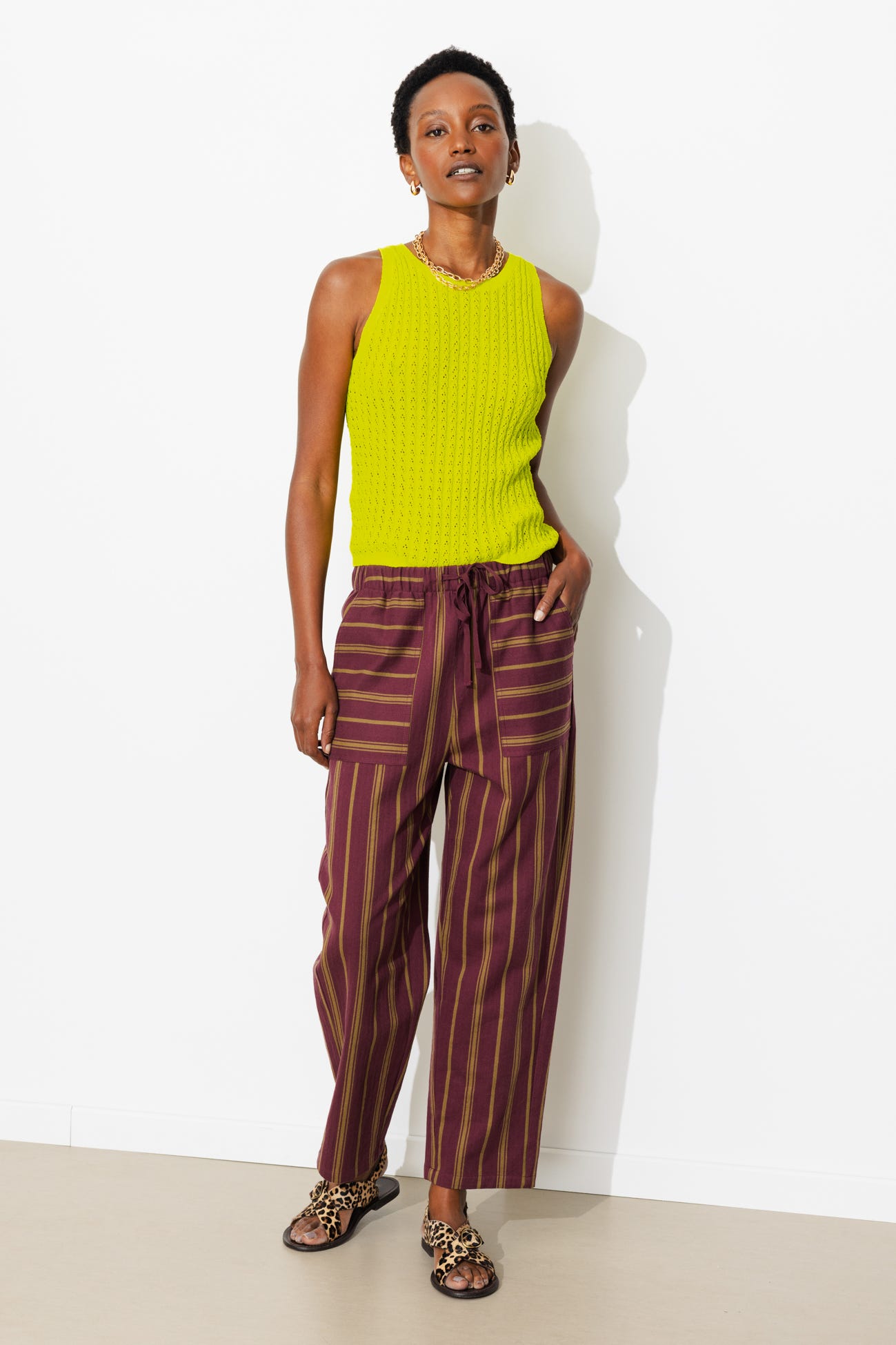 Pull-débardeur maille ajourée