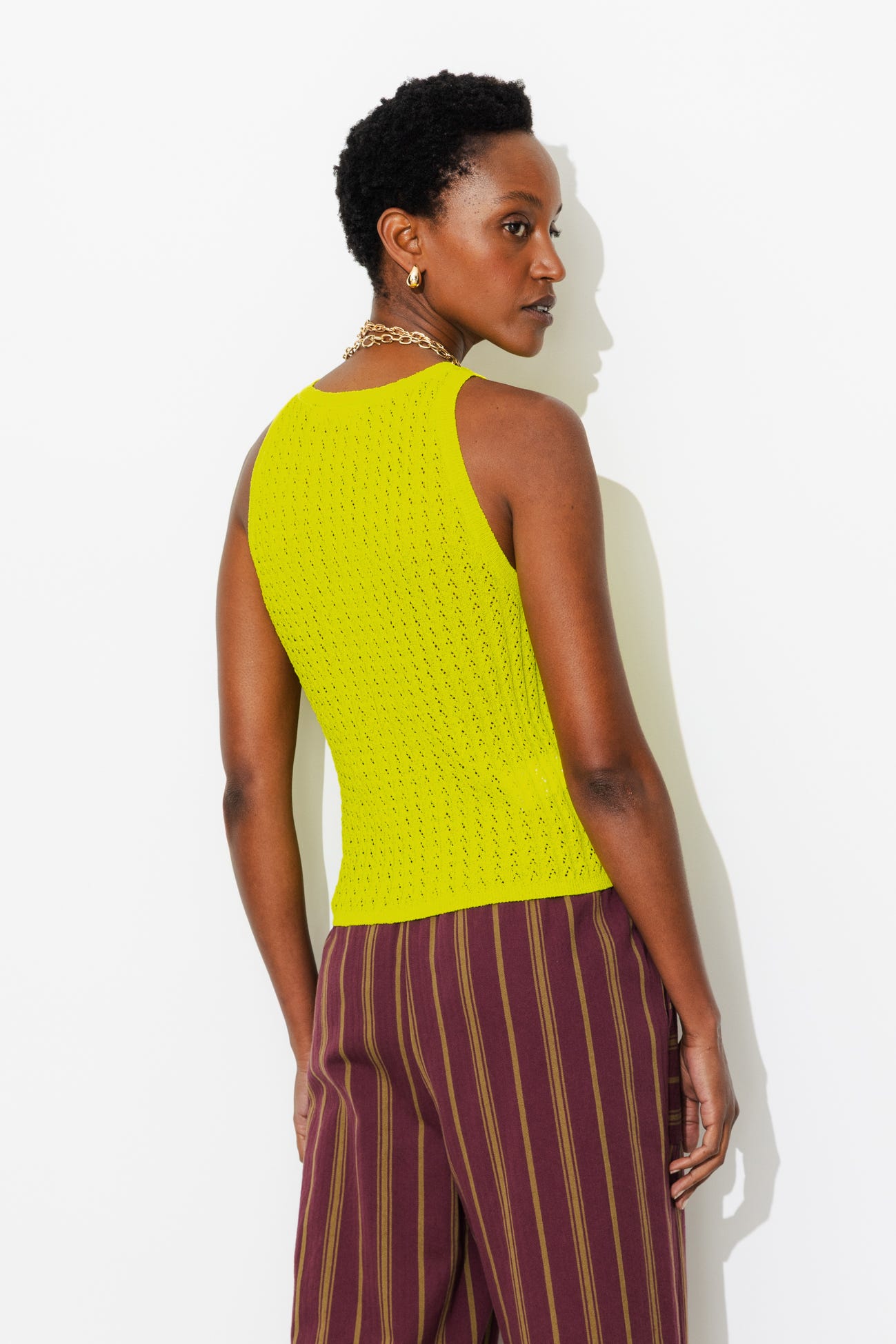 Pull-débardeur maille ajourée