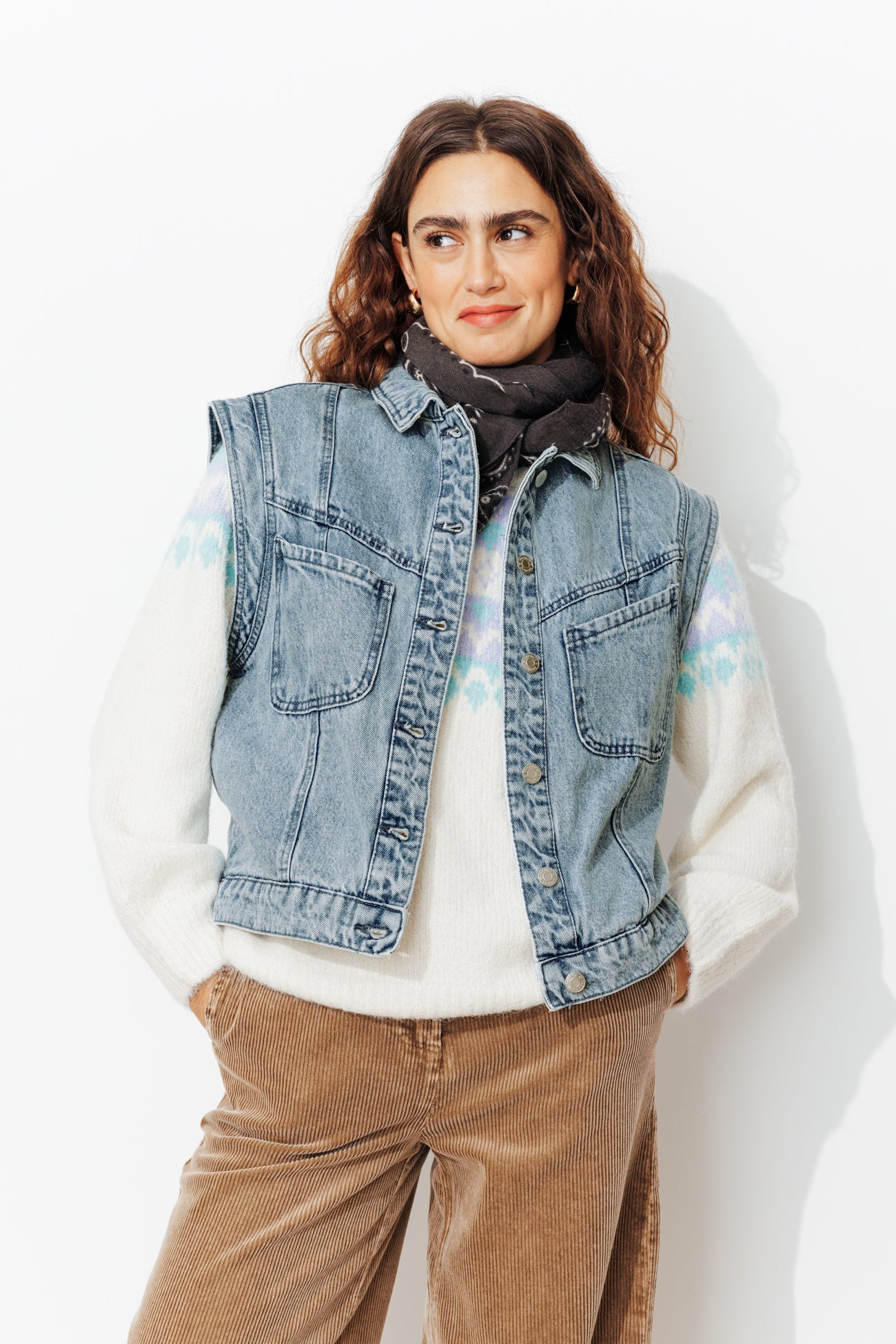 Denim waistcoat jacket - Light denim