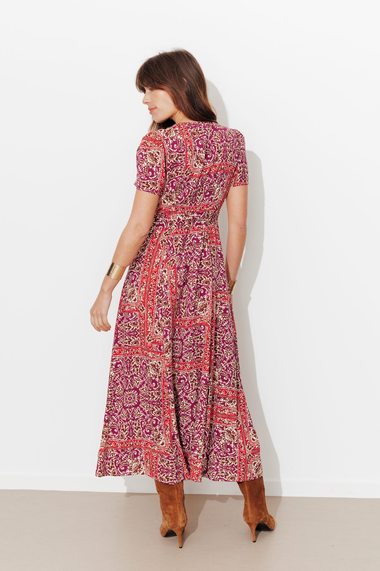 Robe longue portefeuille Femme