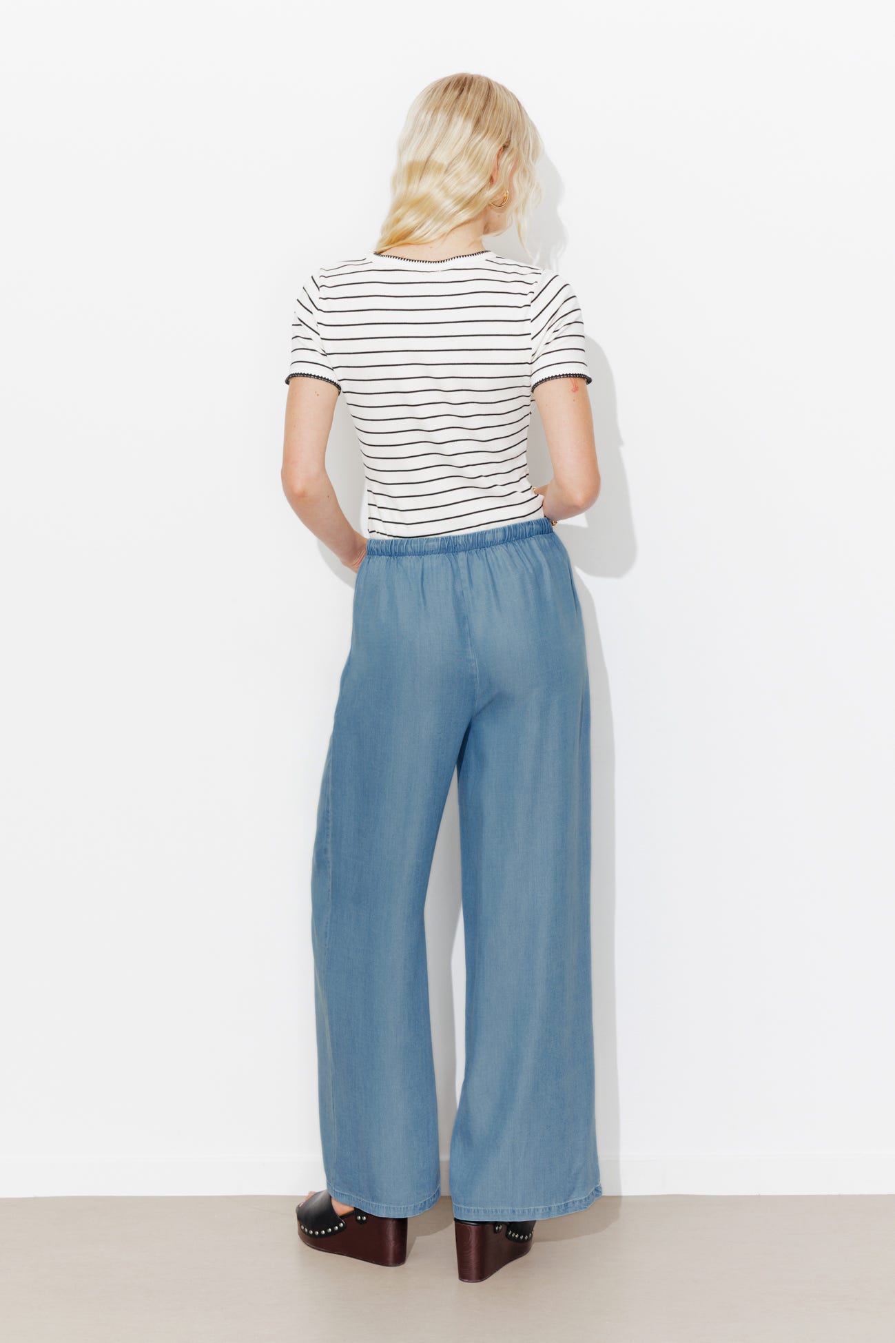 Pantalon large en lyocell