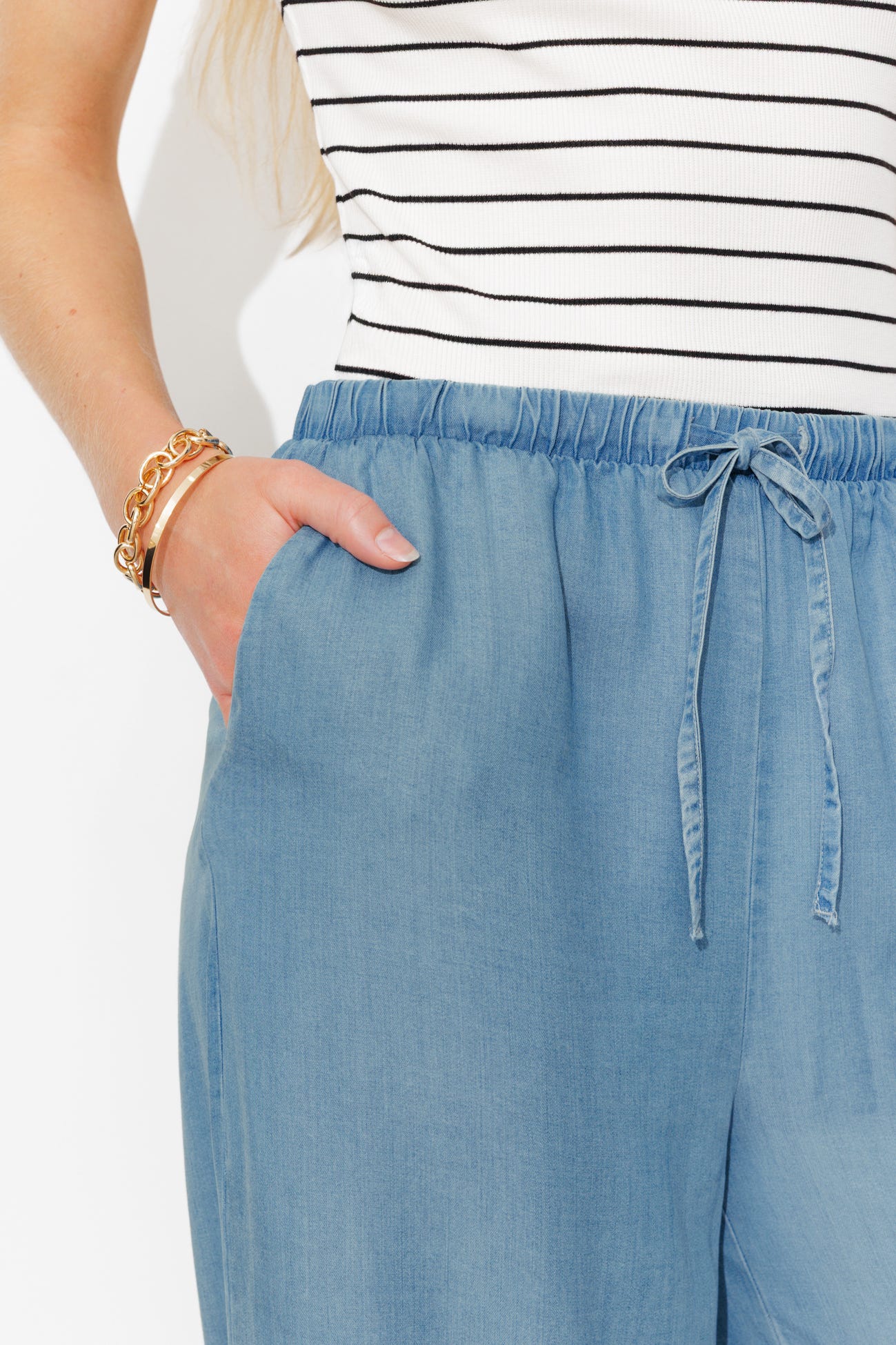 Pantalon large en lyocell