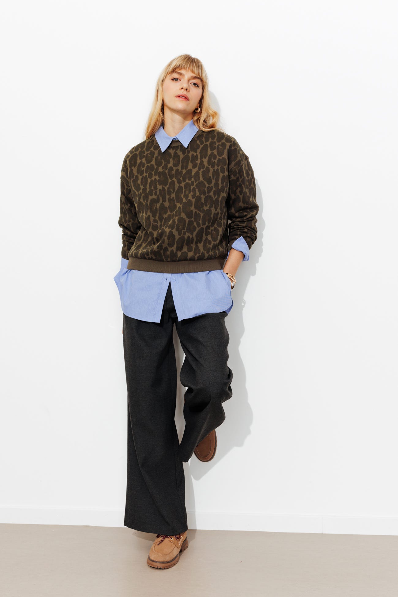 Sweat-shirt léopard Femme