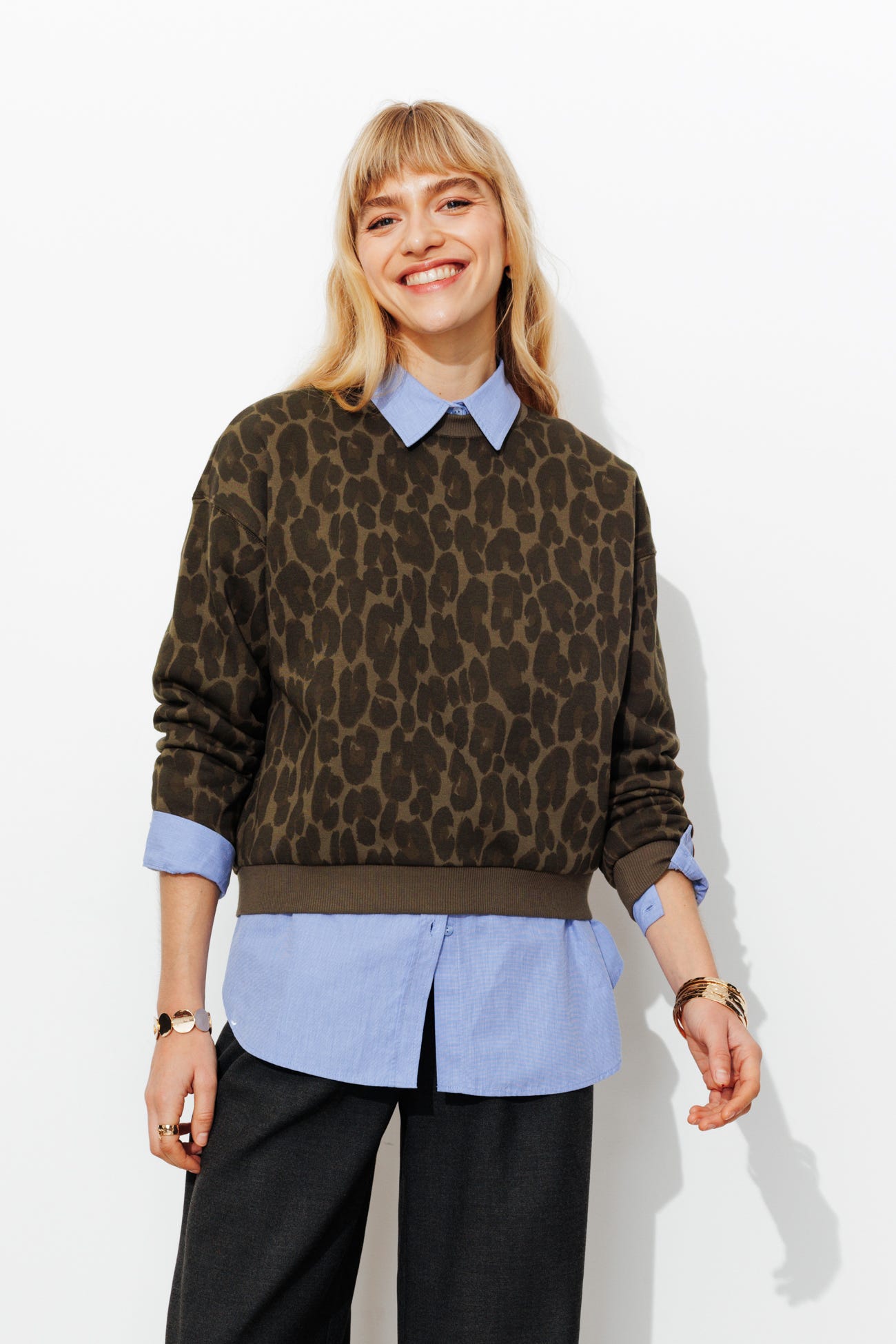 Sweat-shirt léopard Femme