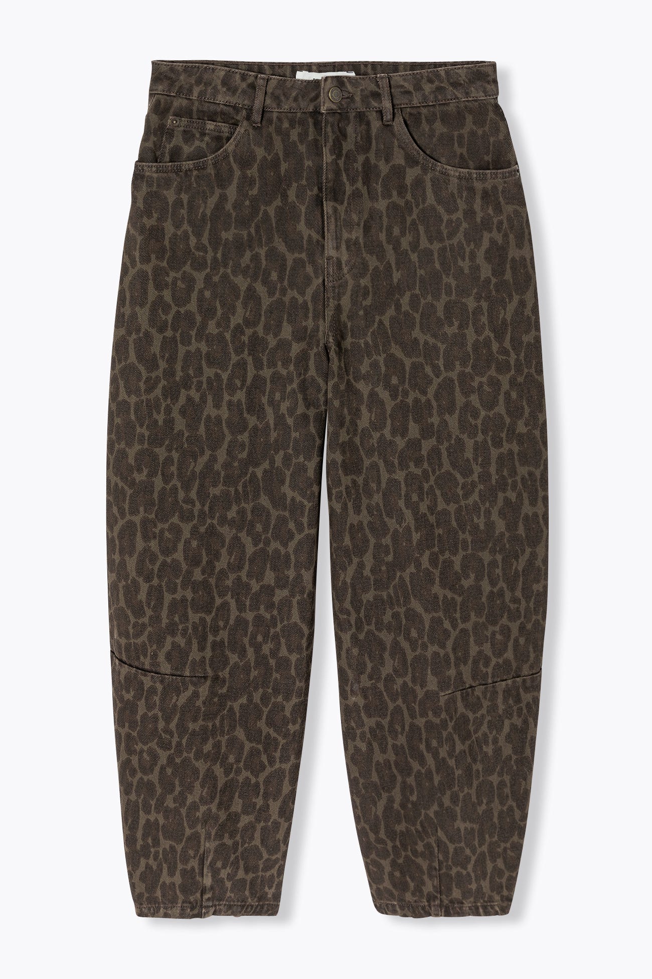 Pantalon barrel léopard