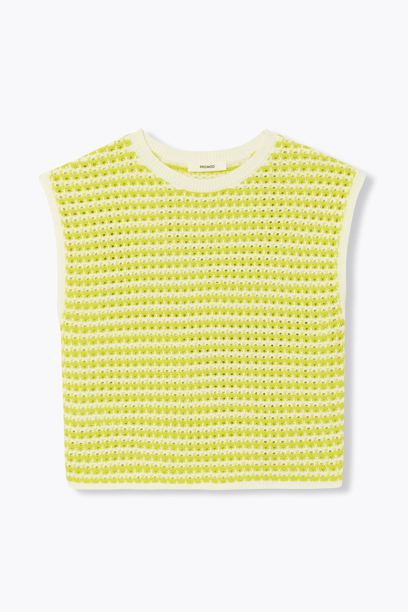 Pull en crochet bicolore Femme