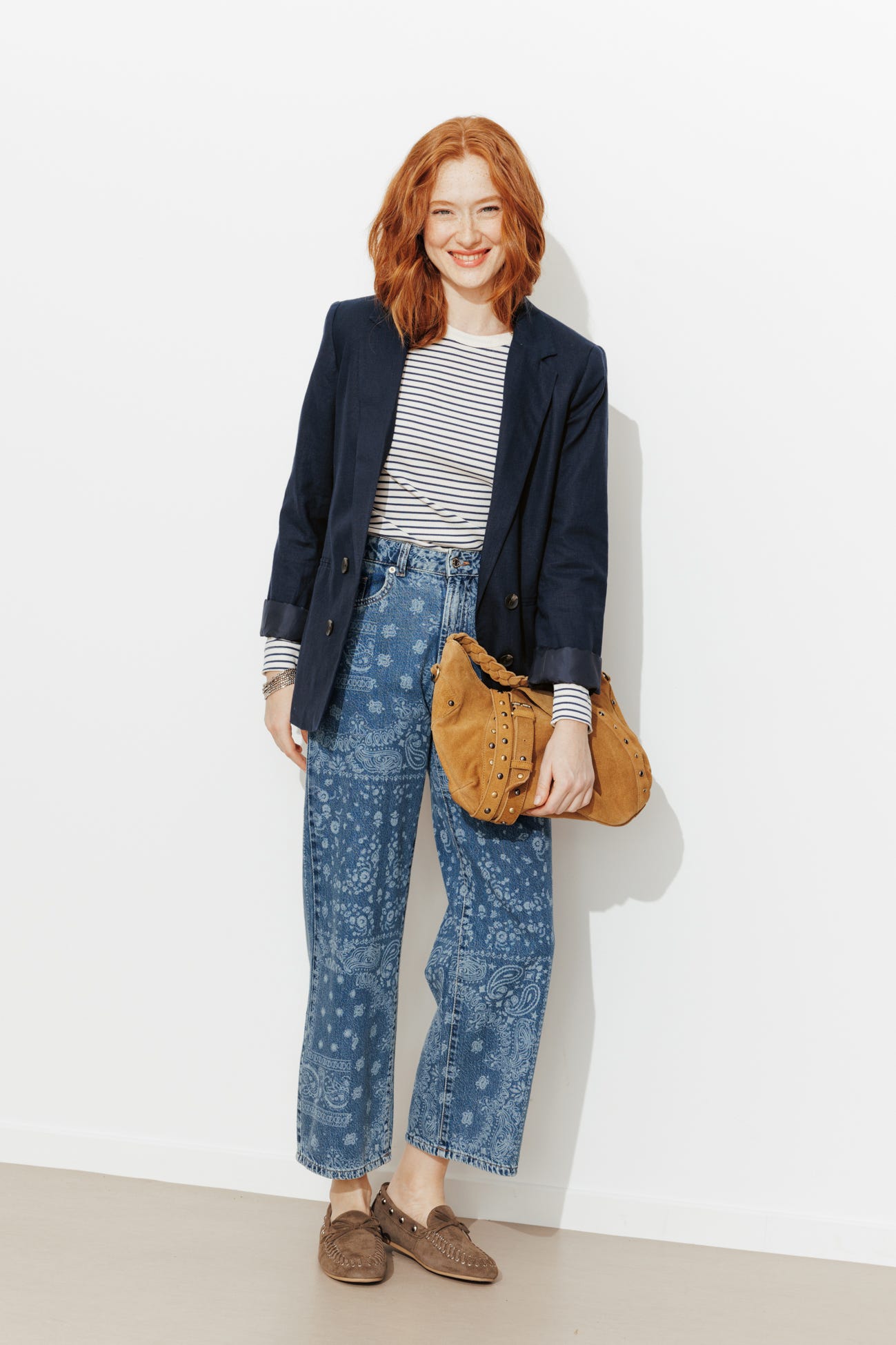 Blazer in misto lino