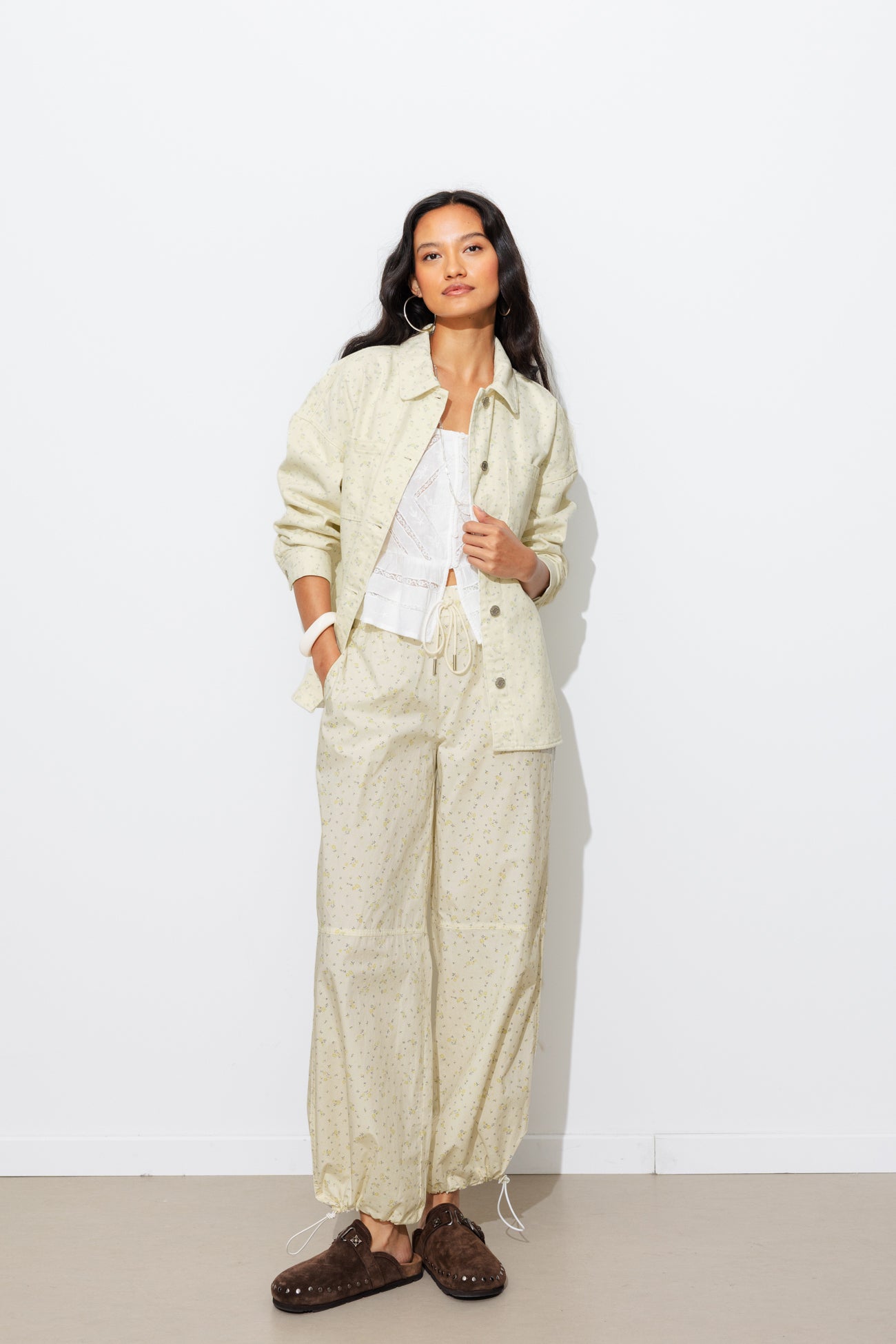 Floral overjacket - Ecru print
