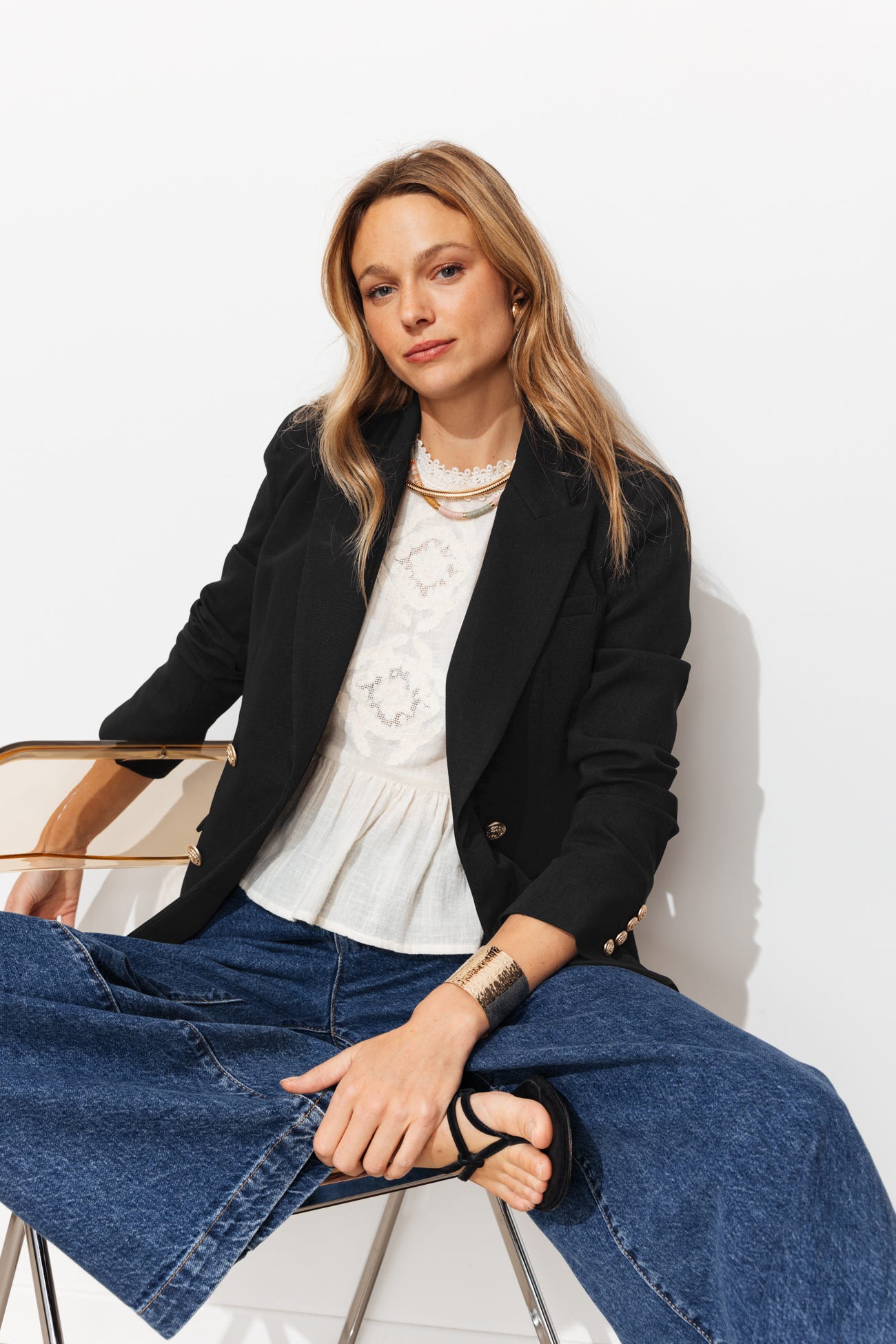 Veste blazer croisé Femme