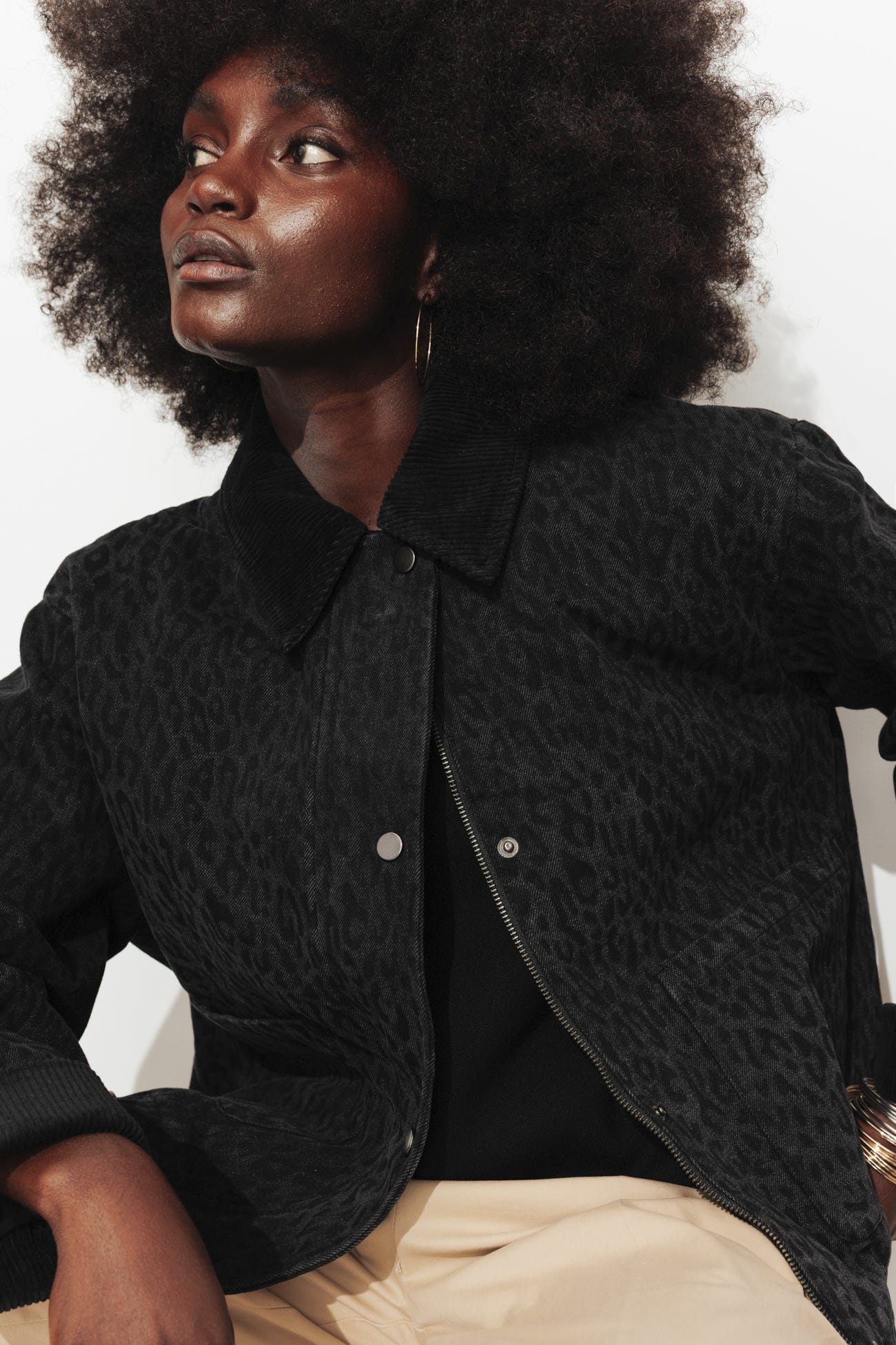 Veste courte léopard Femme