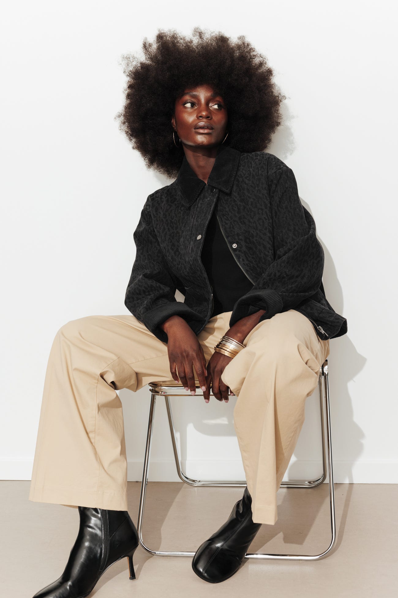 Veste courte léopard Femme