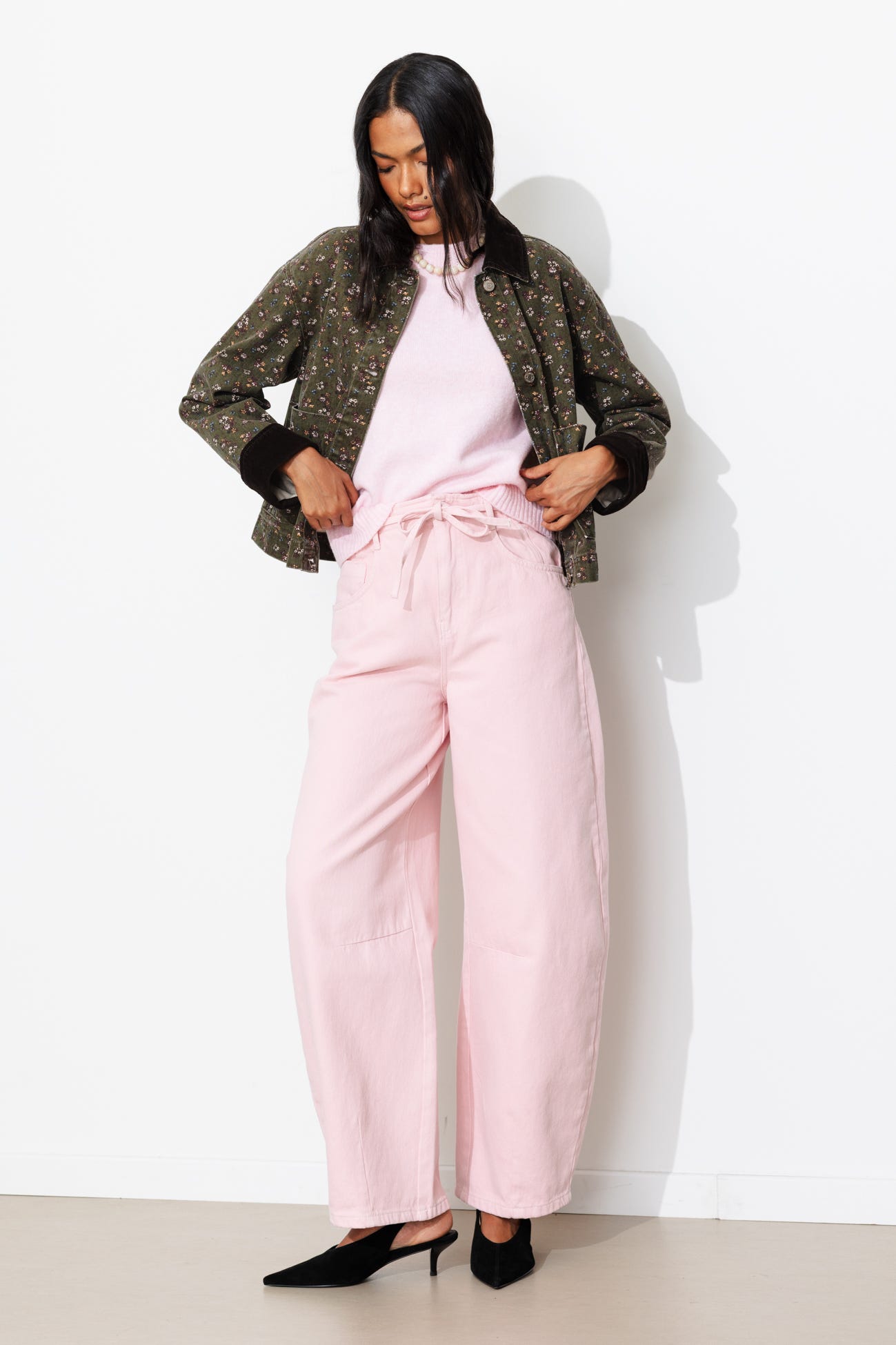 Veste workwear fleurie Femme