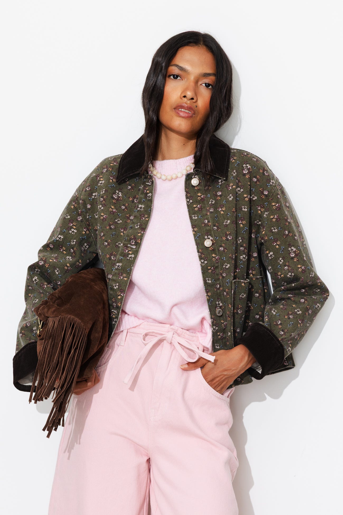 Veste workwear fleurie Femme