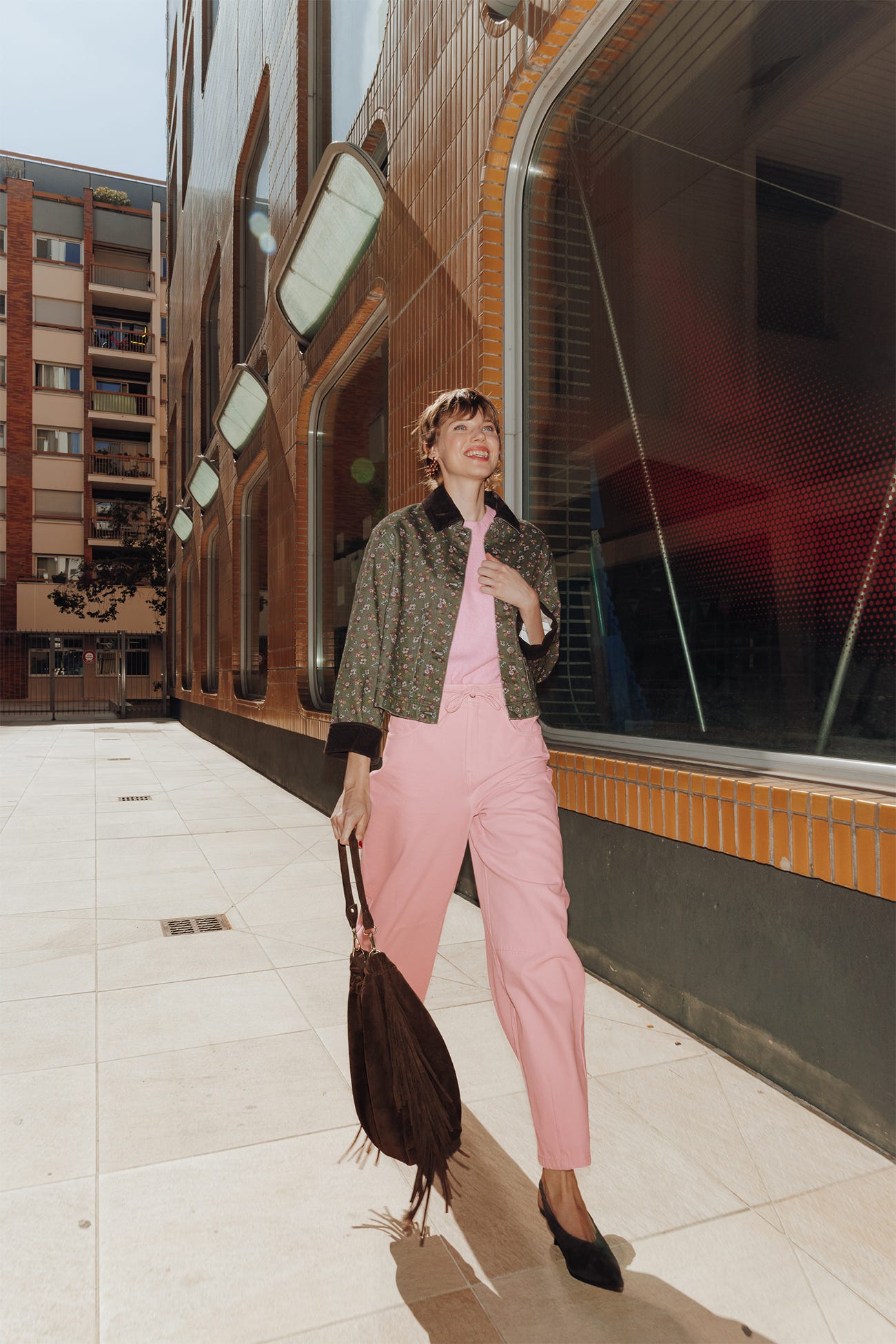 Giacca workwear a fiori Donna