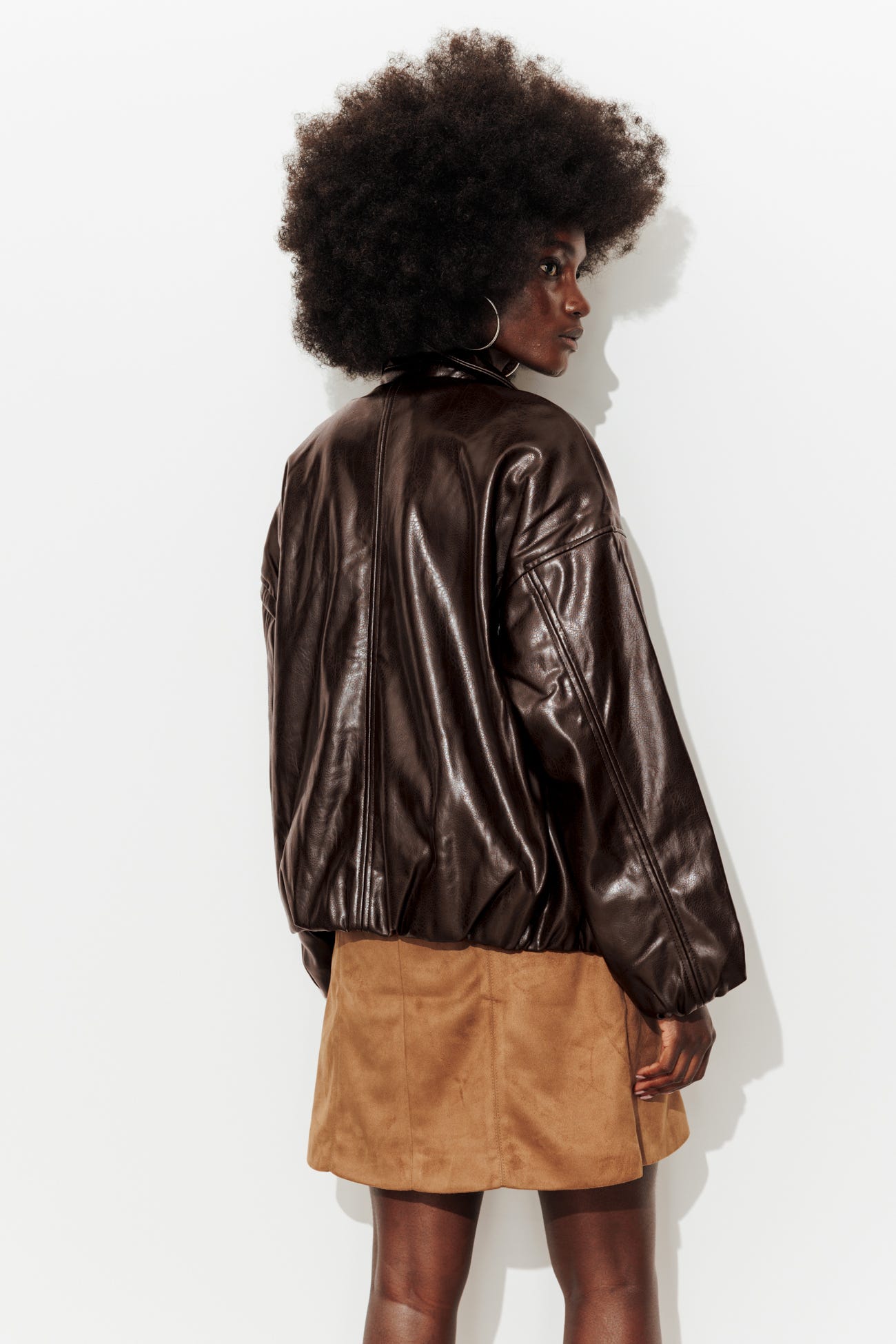 Giacca in similpelle con zip