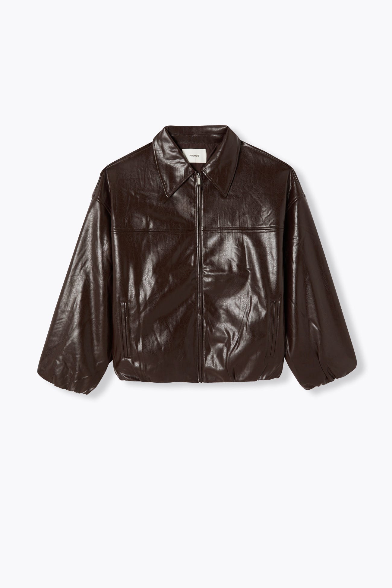 Giacca in similpelle con zip