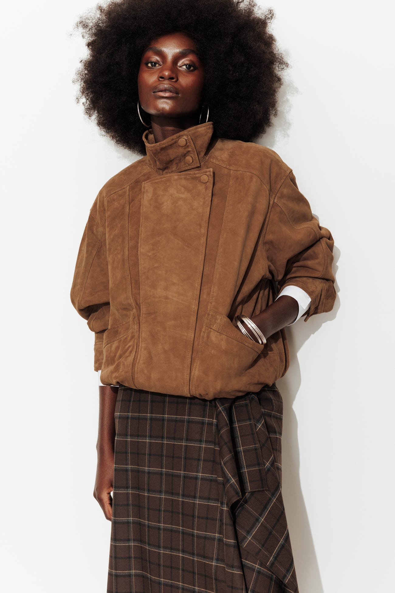 Blouson aus reinem Wildleder