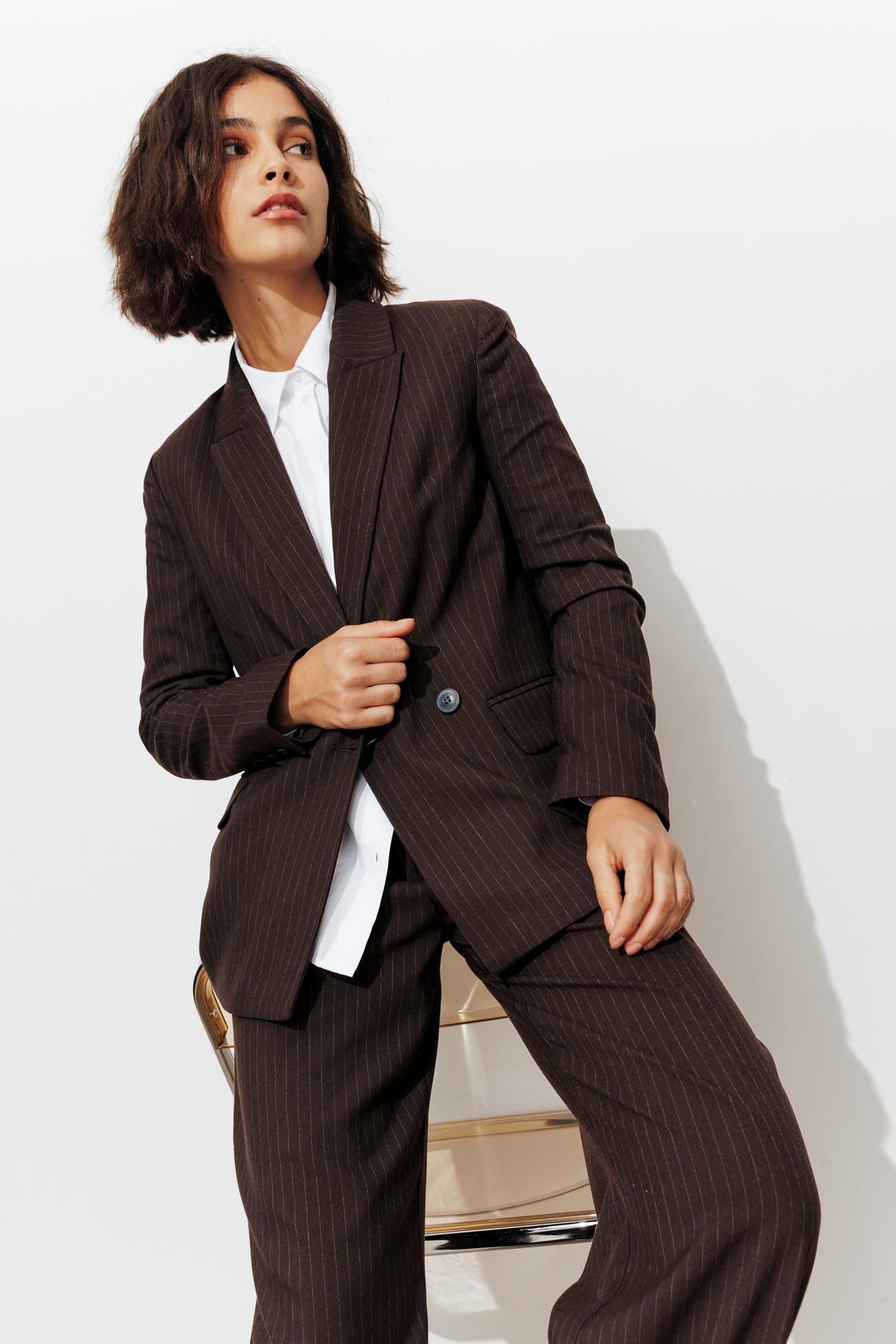 Veste de tailleur rayée Femme