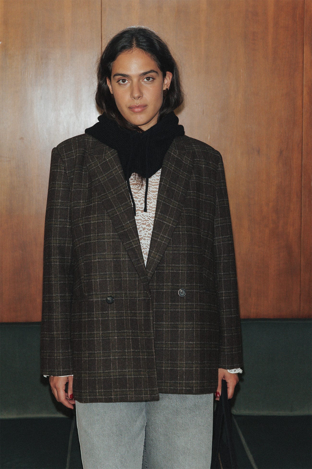 Checked blazer