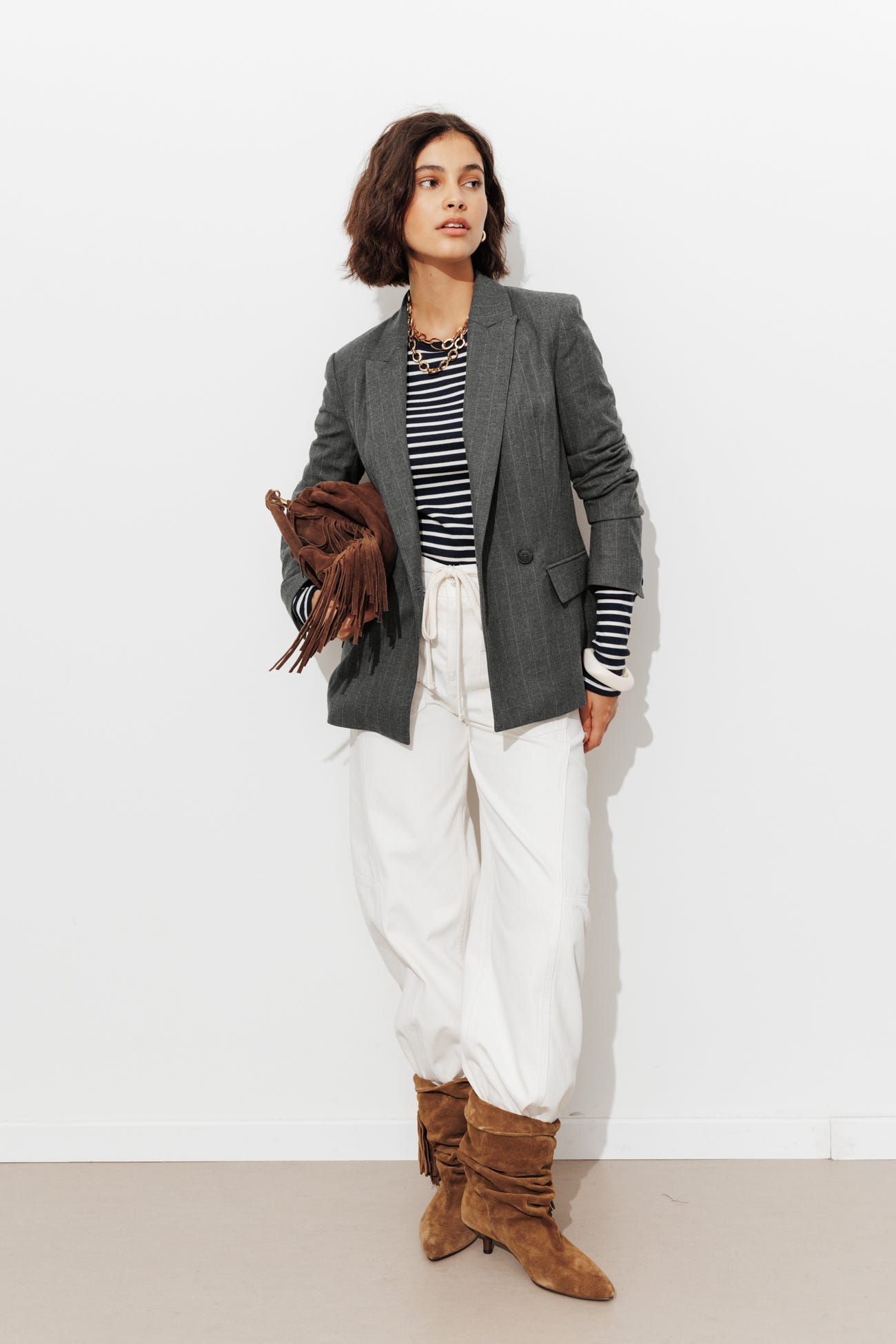 Veste de tailleur rayée Femme