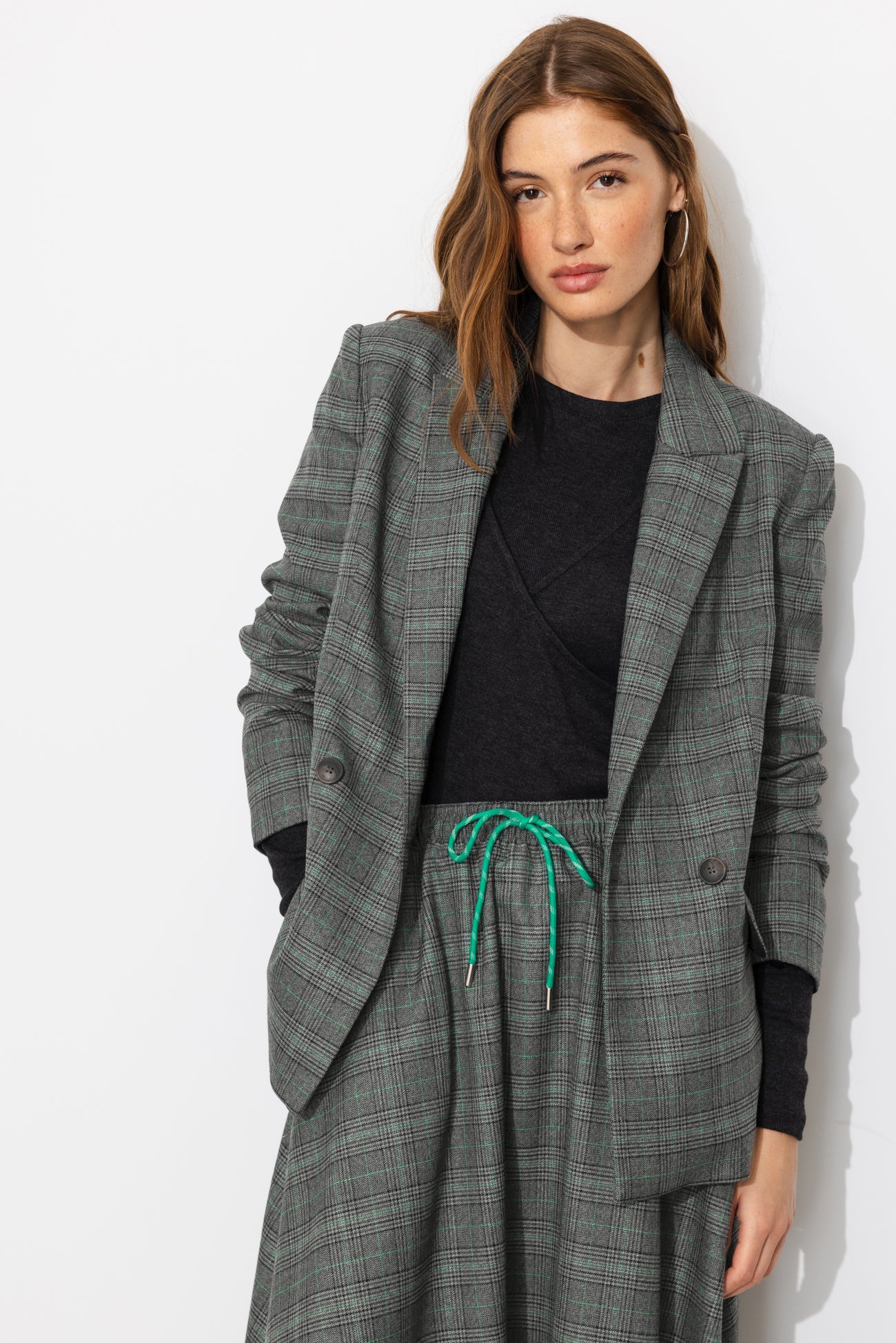 Veste de tailleur à carreaux -