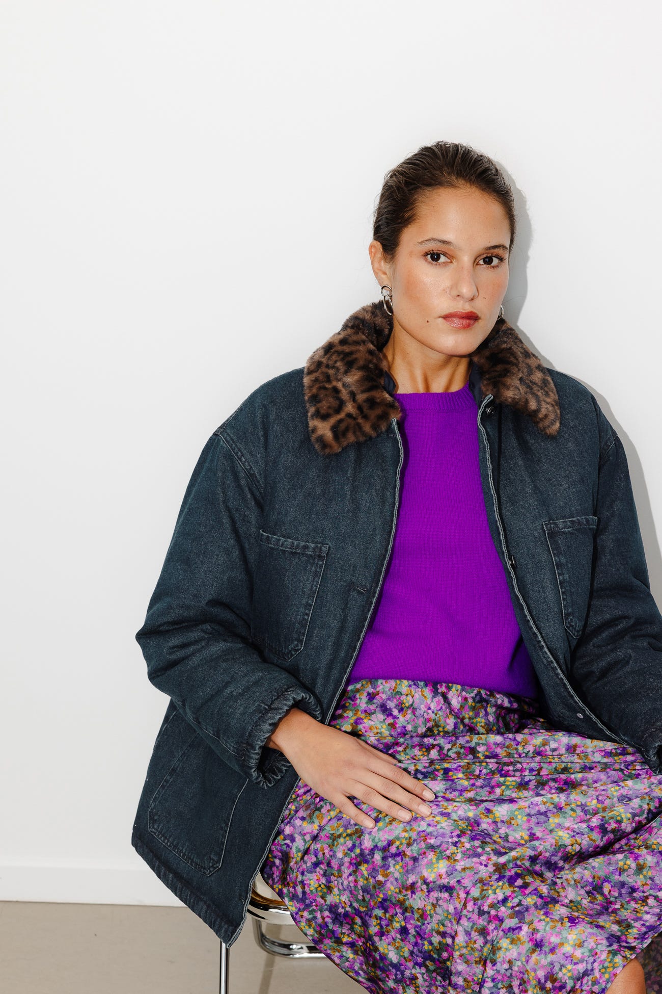 Giacca jeans trapuntata Donna