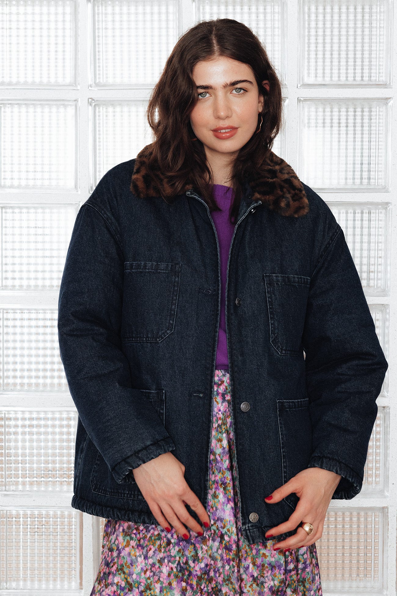Chaqueta vaquera acolchada