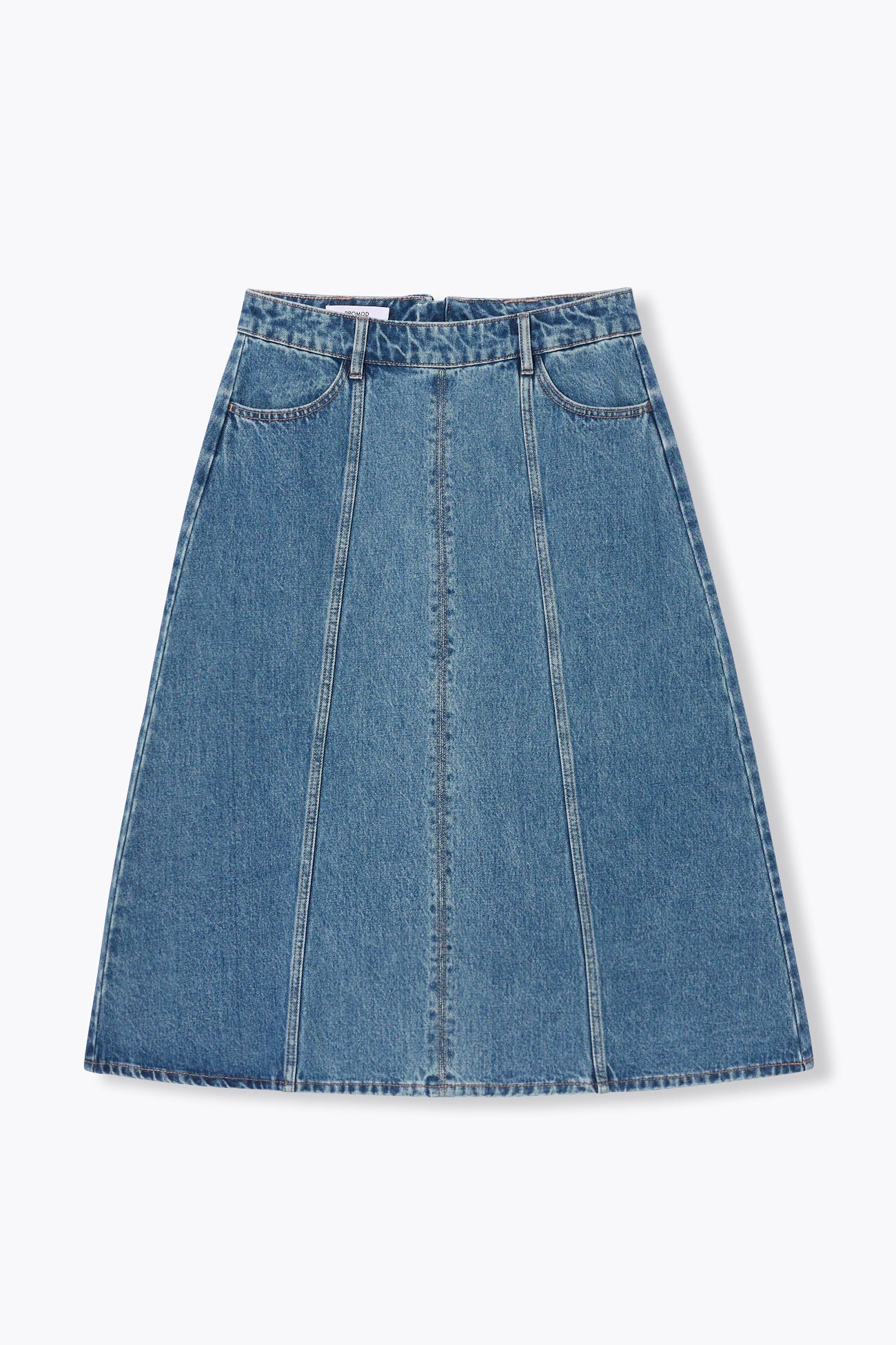 Jupe midi évasée en jean Femme