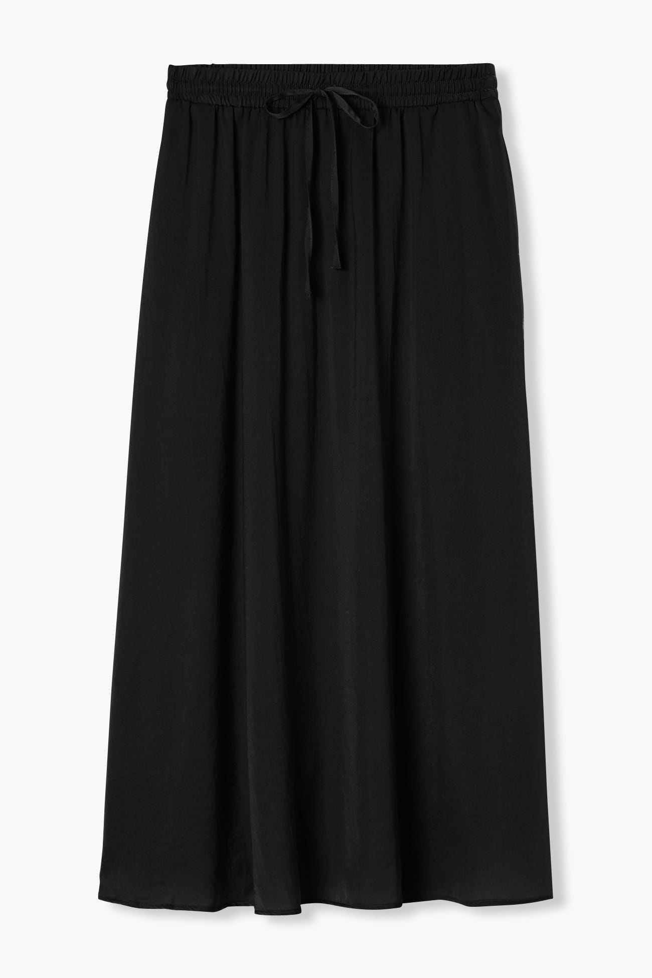 Jupe longue unie soyeuse