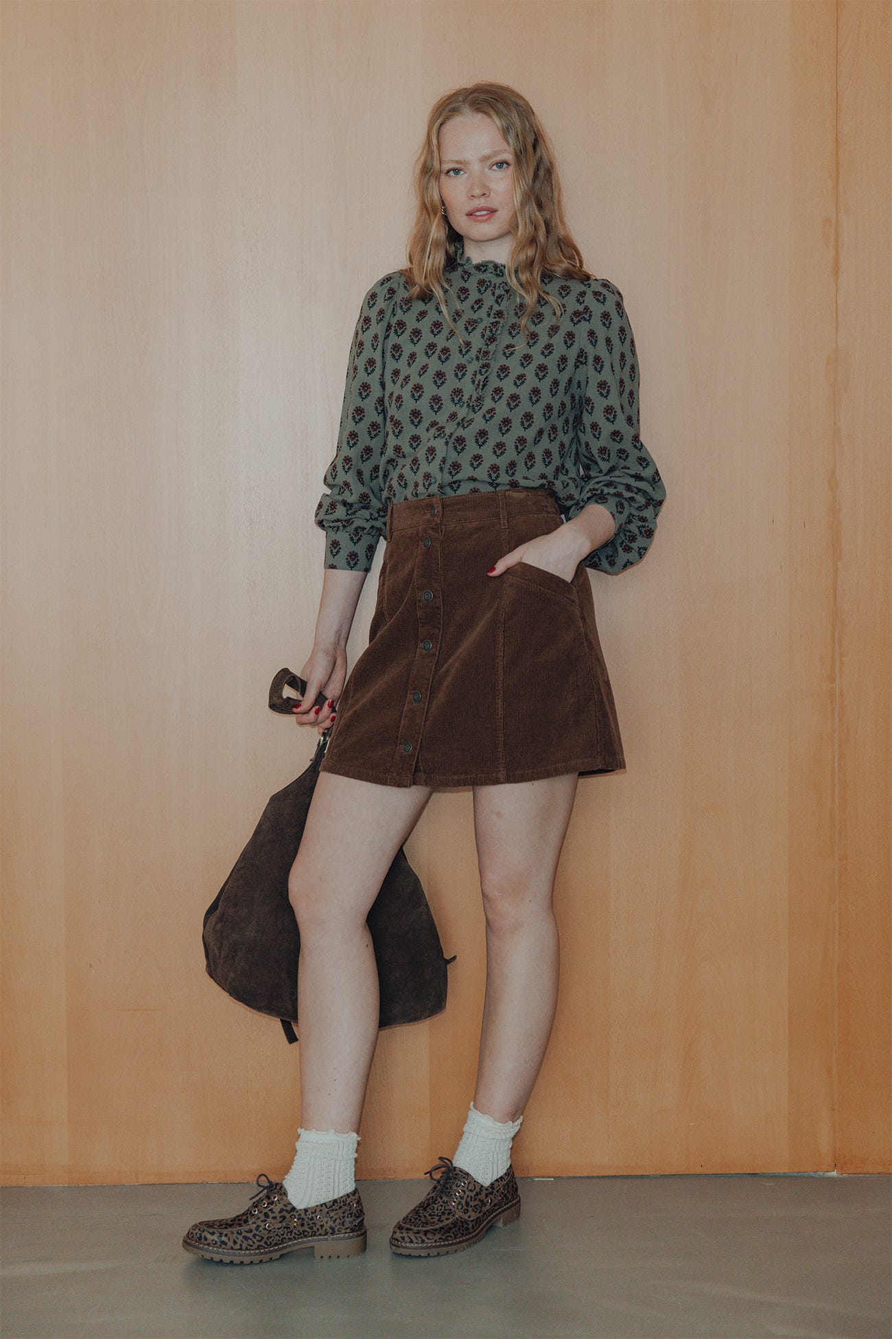 Minifalda de pana