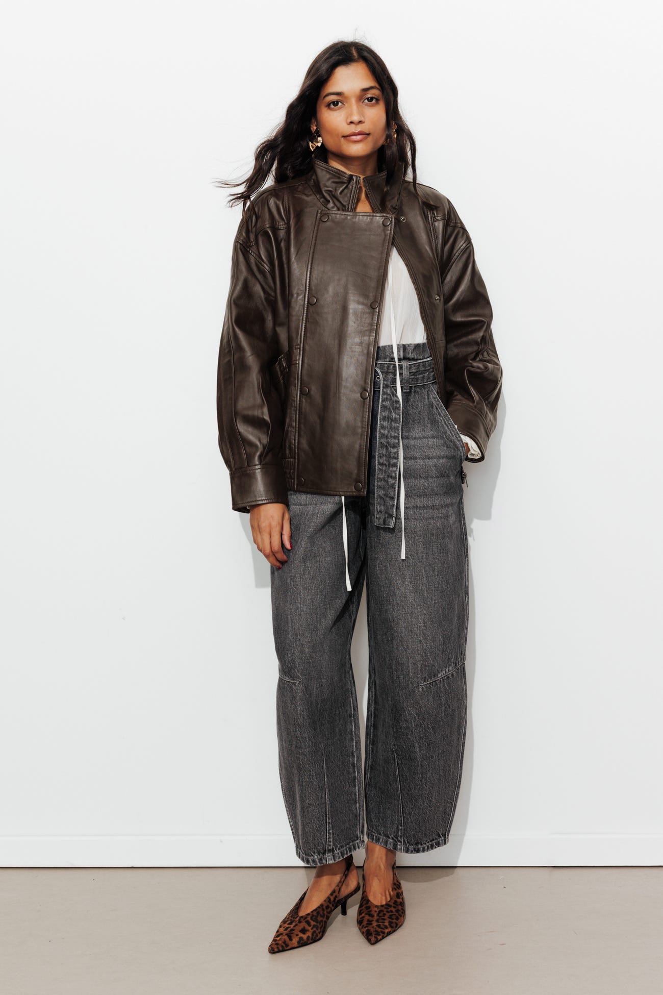 Cazadora oversize 100% piel