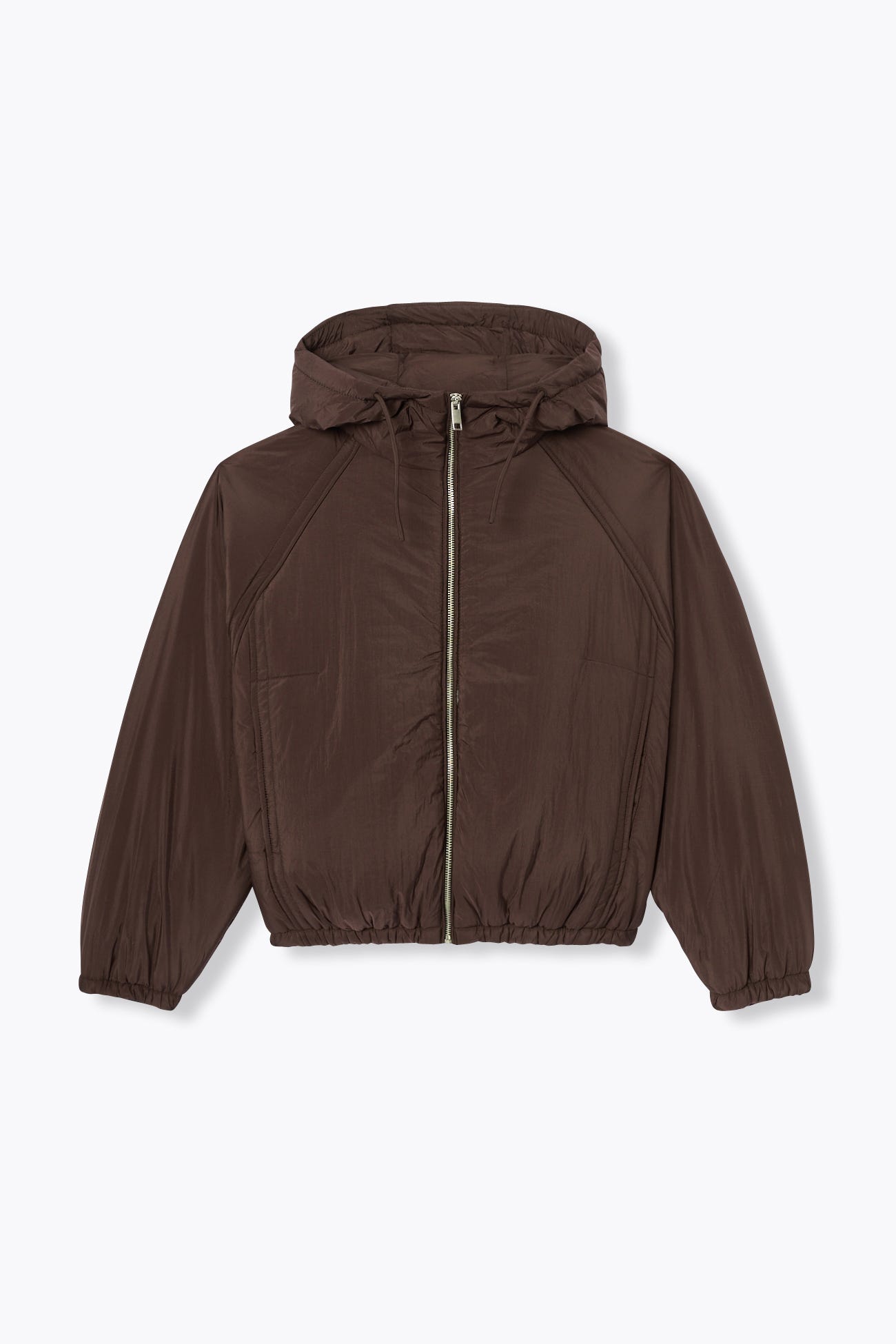 Plain padded hood jacket