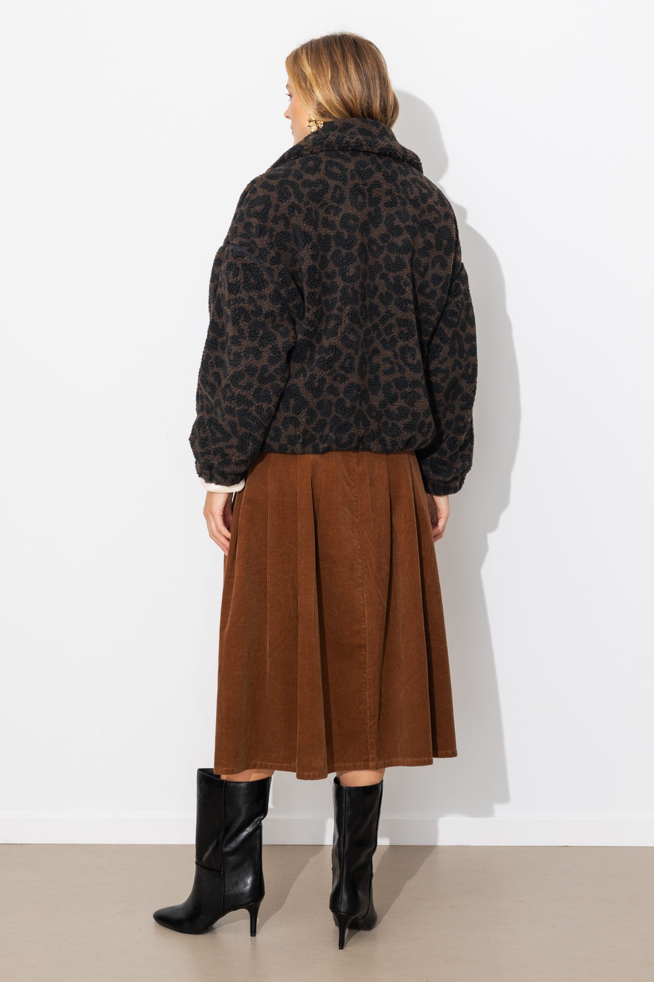 Blouson chaud moumoute léopard