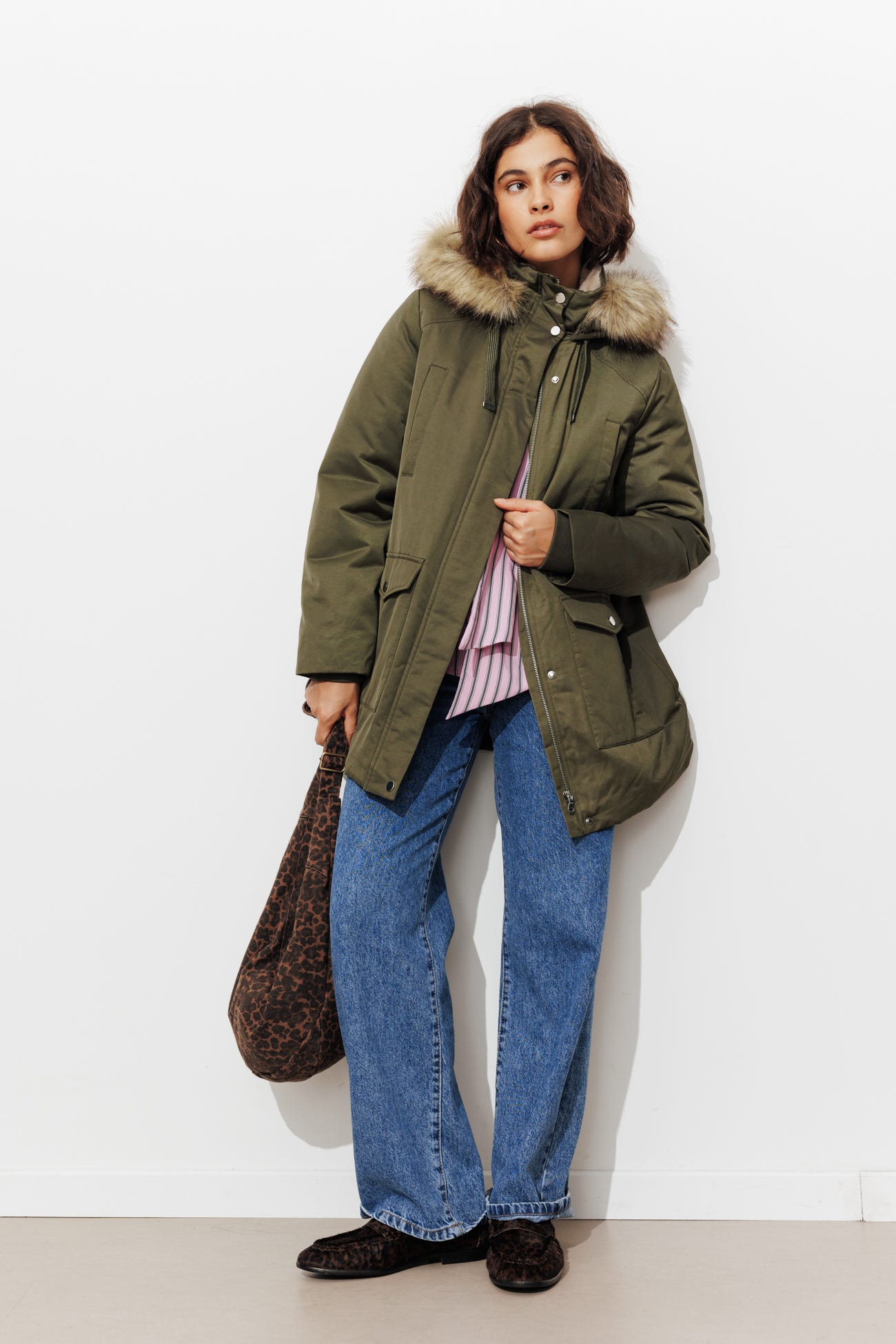 Parka chaude à capuche Femme