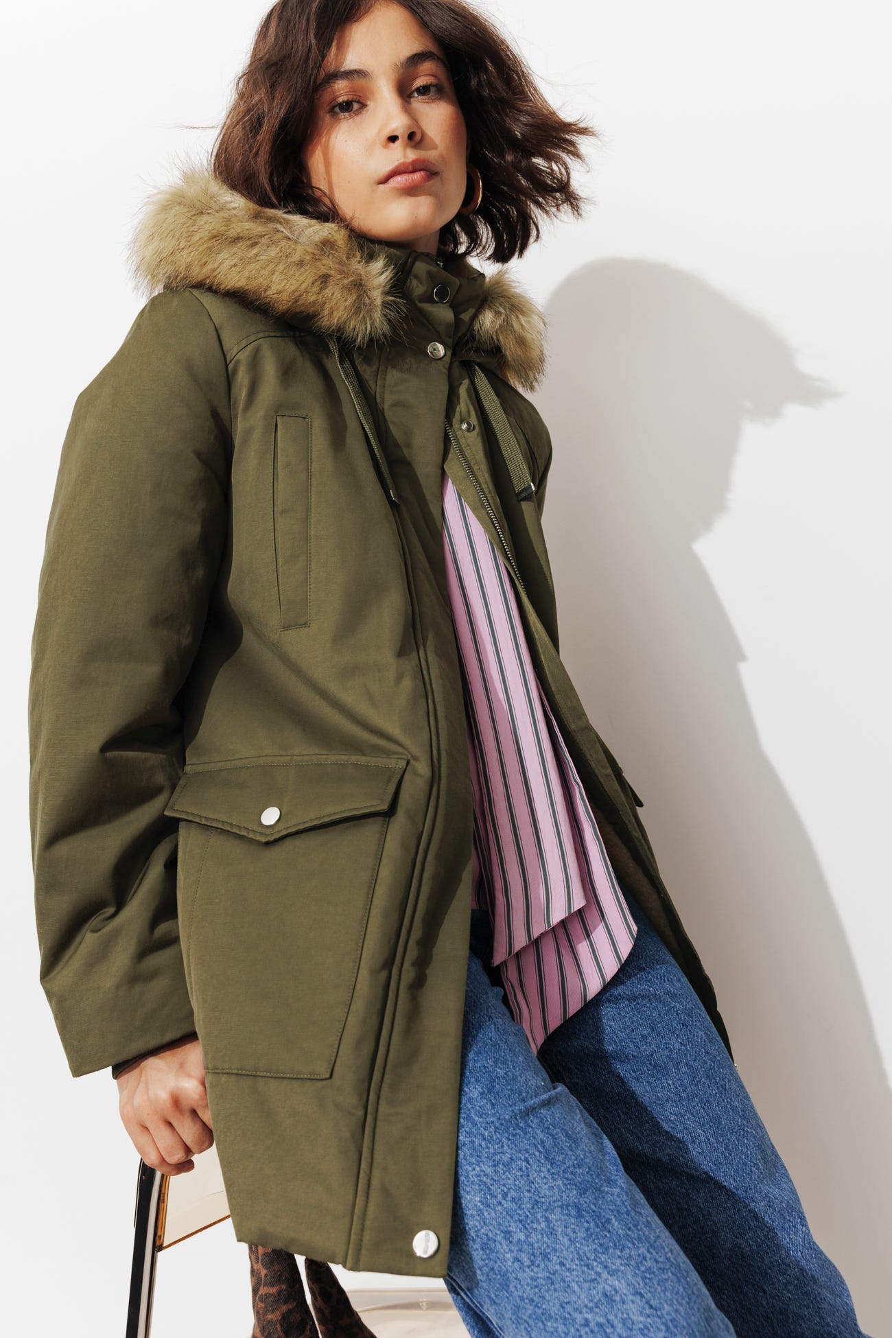 Parka chaude à capuche Femme