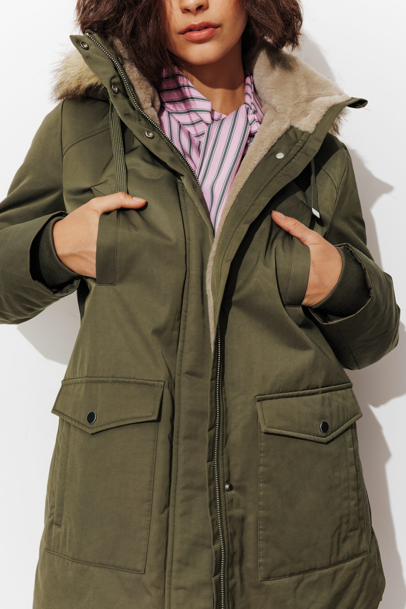 Parka chaude à capuche Femme