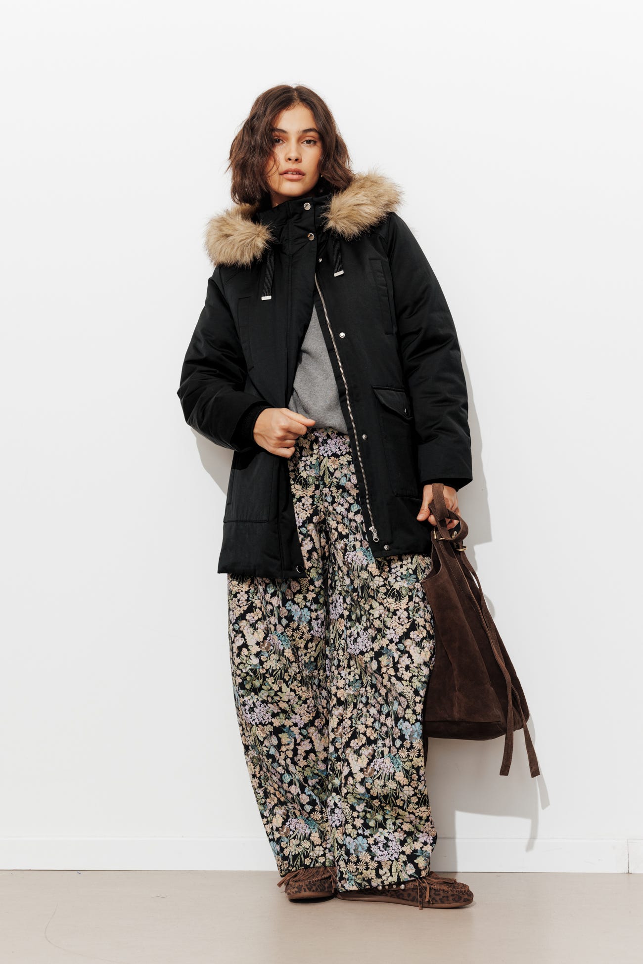 Parka chaude à capuche Femme