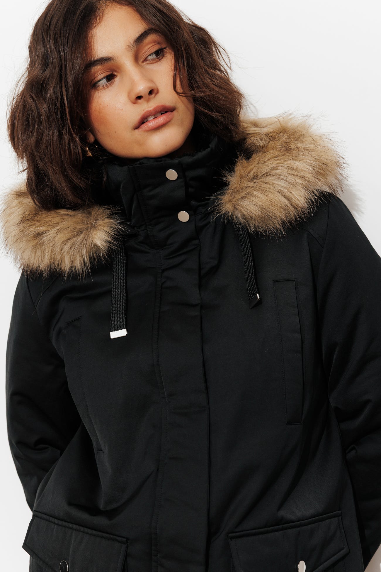 Parka chaude à capuche Femme