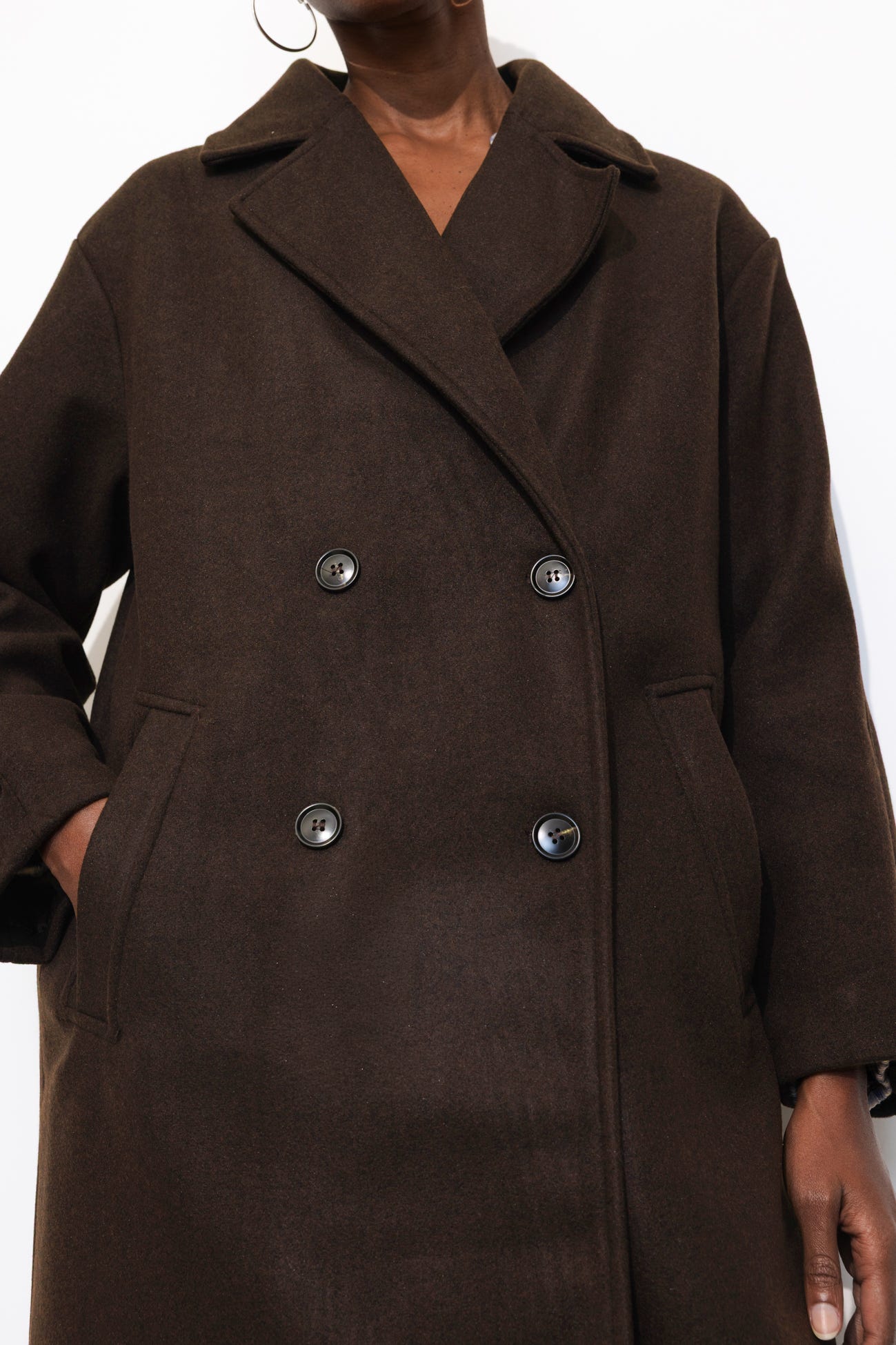Long crossover coat