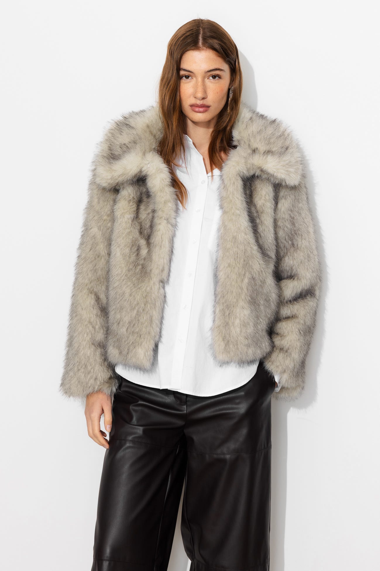 Faux fur jacket