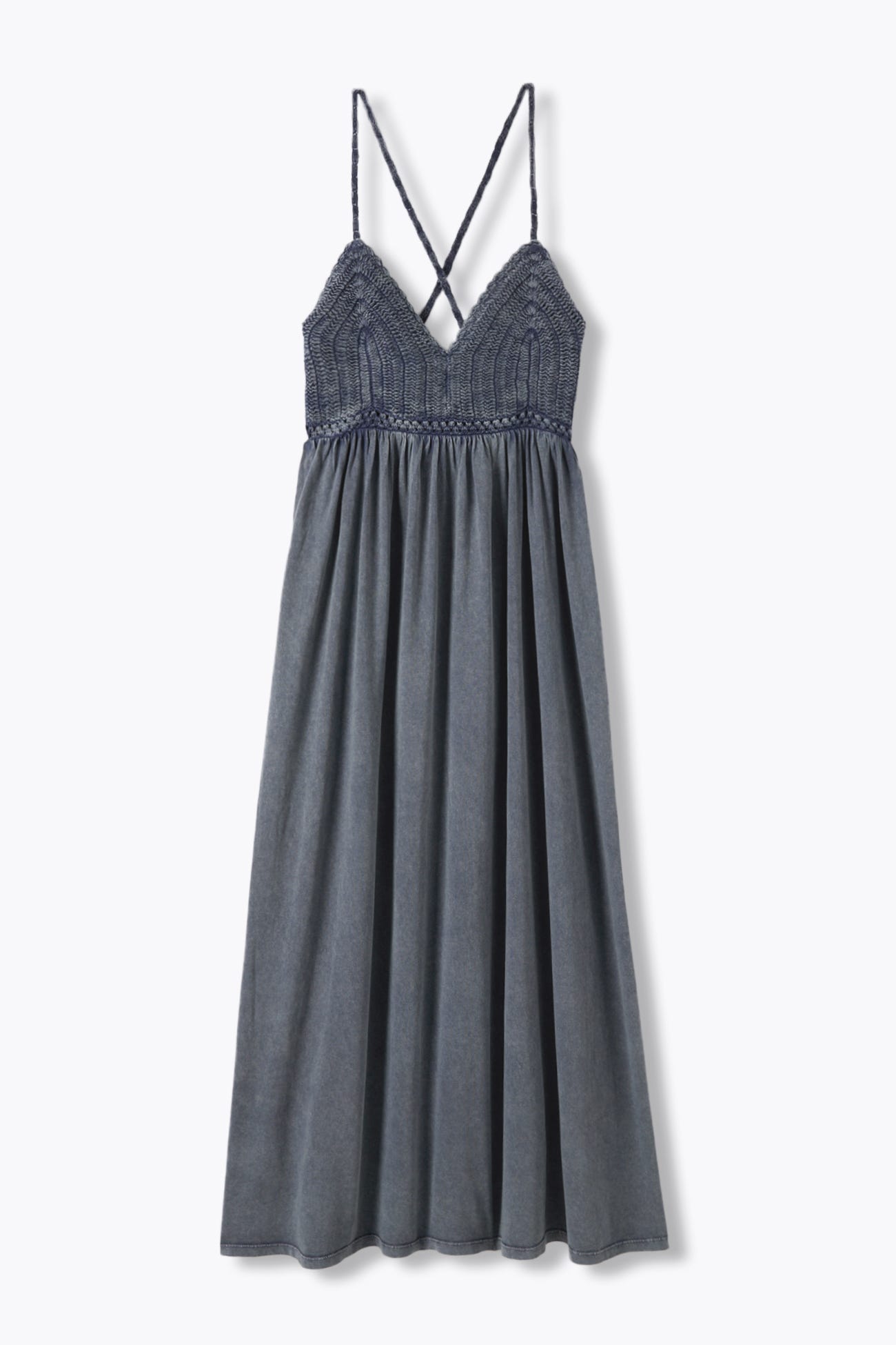 Vestido de crochet y punto
