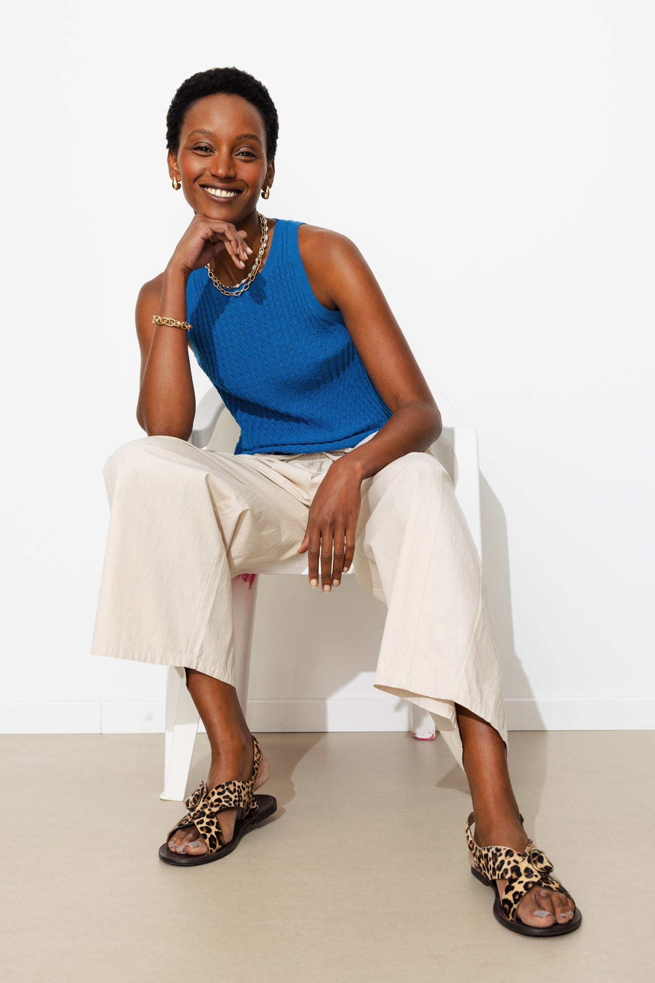 Pull-débardeur maille ajourée