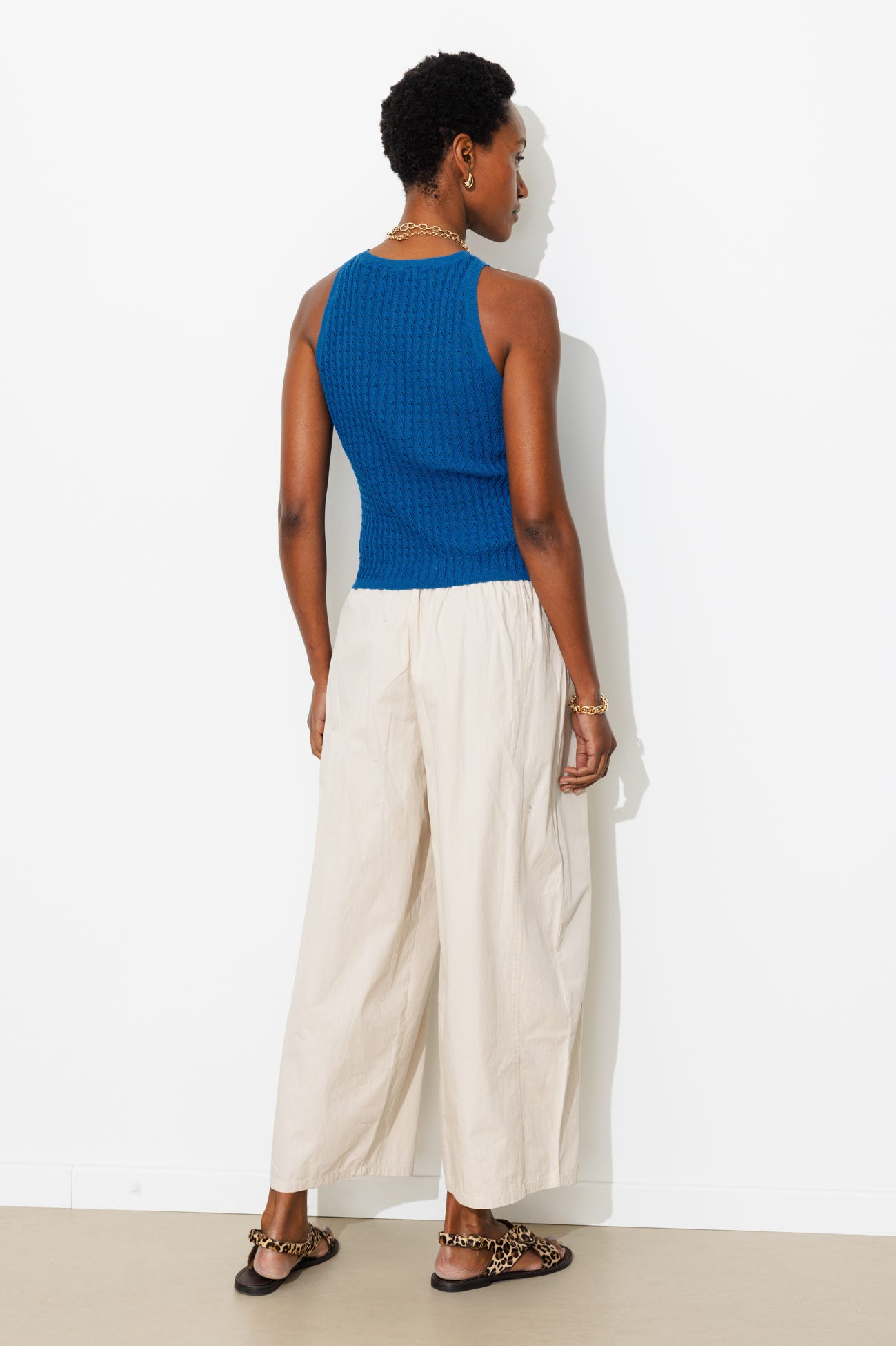 Pull-débardeur maille ajourée