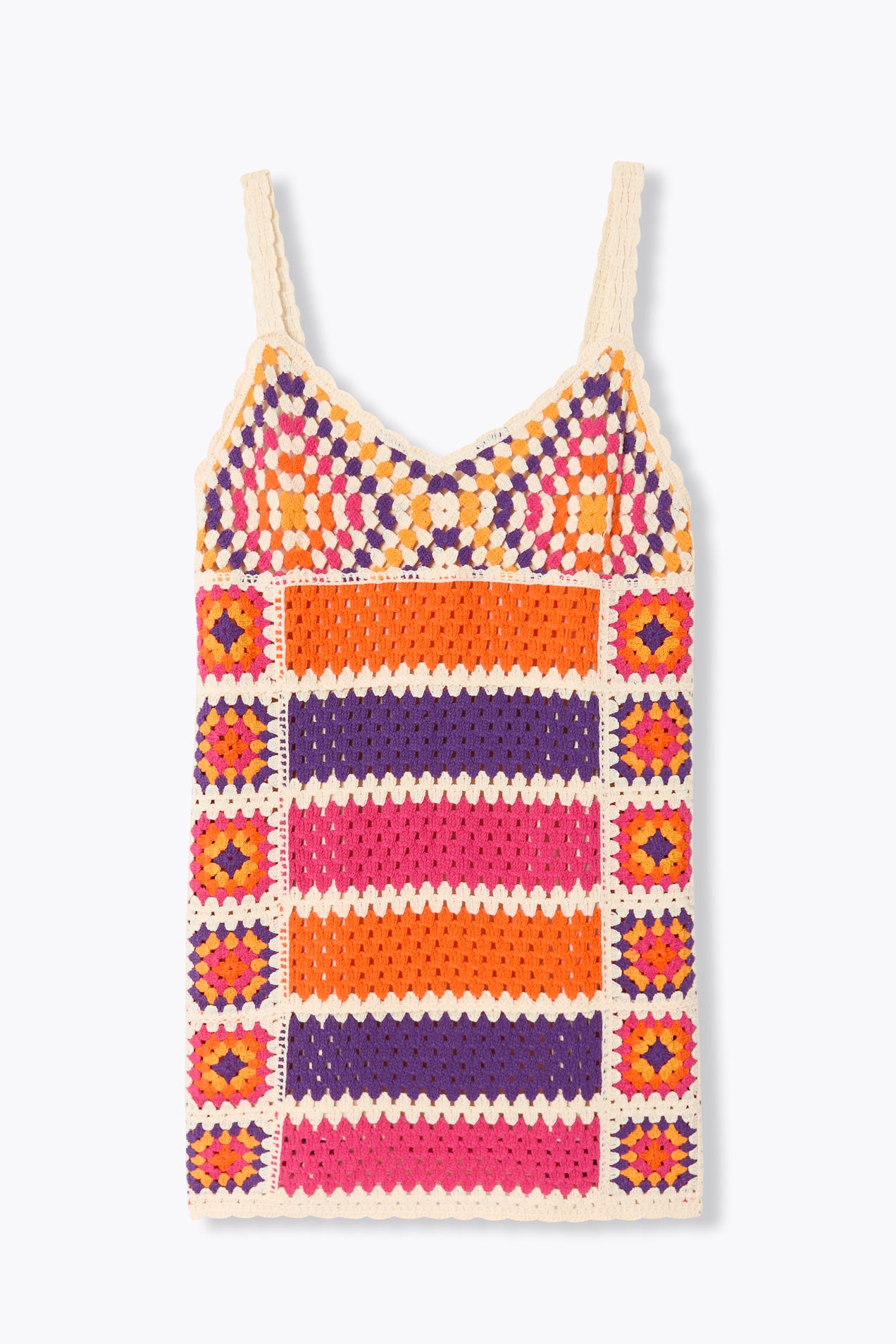 Robe courte en crochet Femme