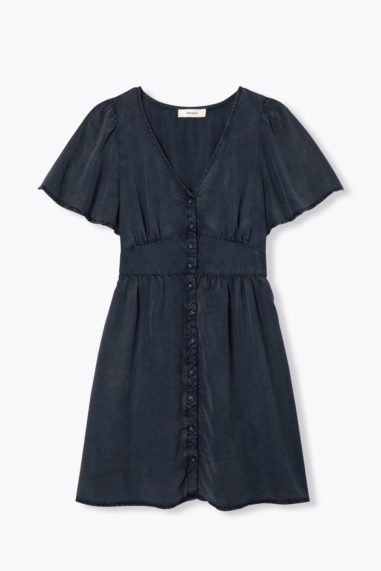 Robe courte en lyocell Femme