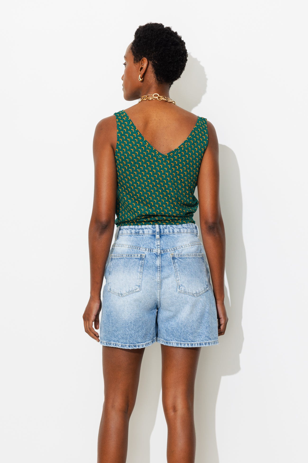 V-neck sleeveless top