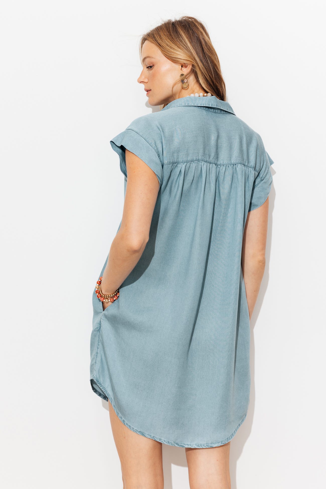 Short lyocell dress 