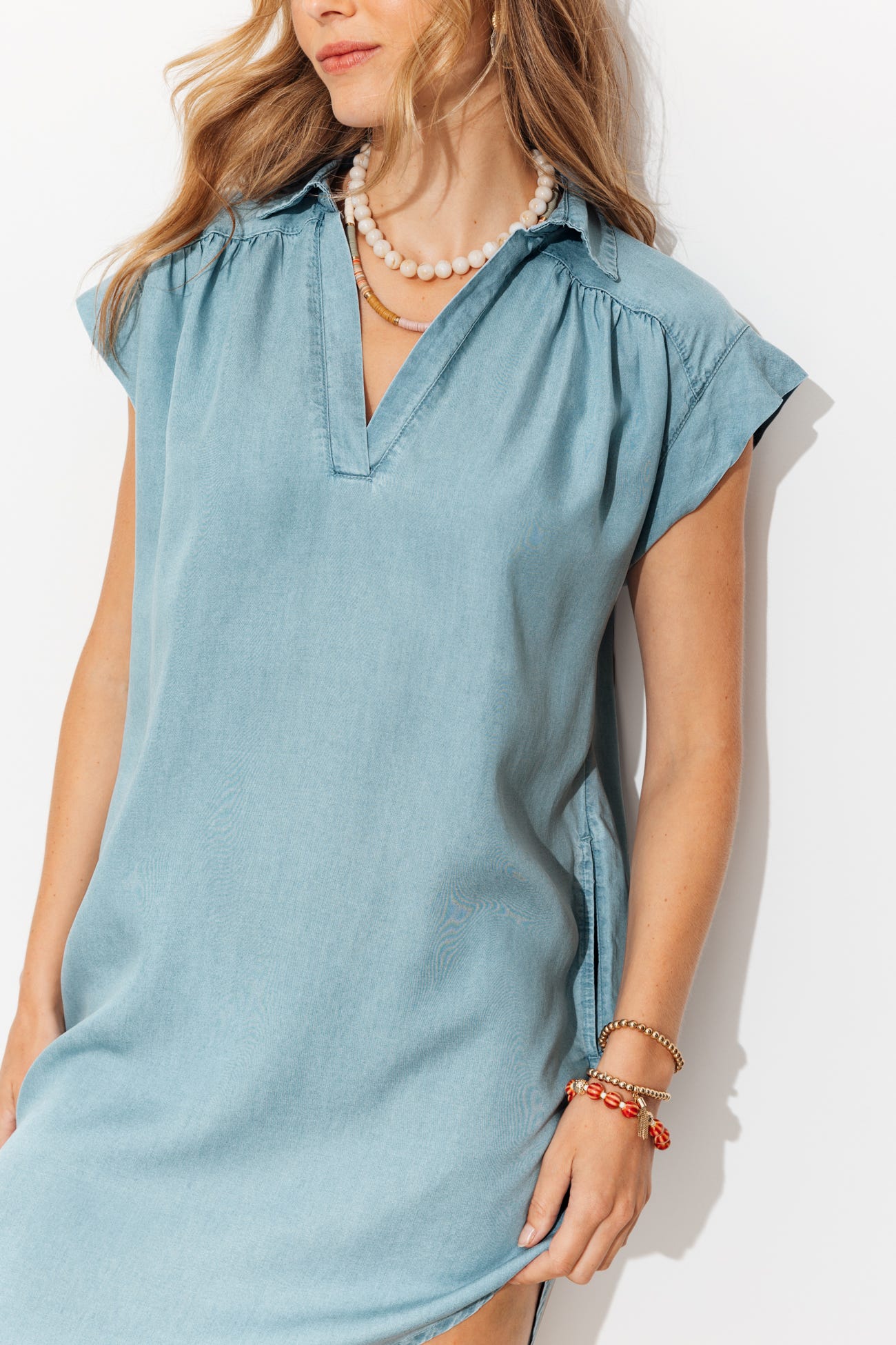 Short lyocell dress 