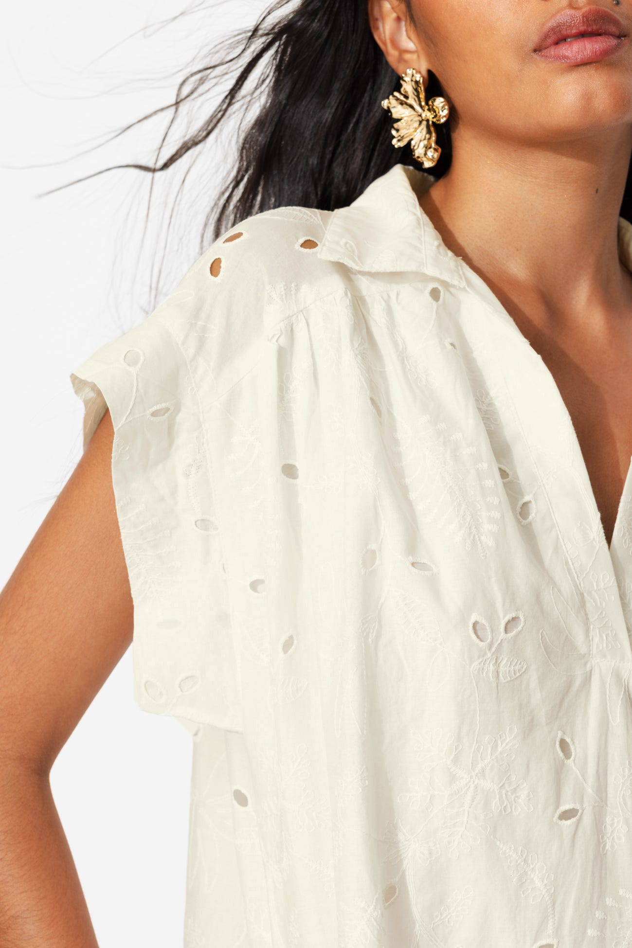 Robe courte broderie anglaise