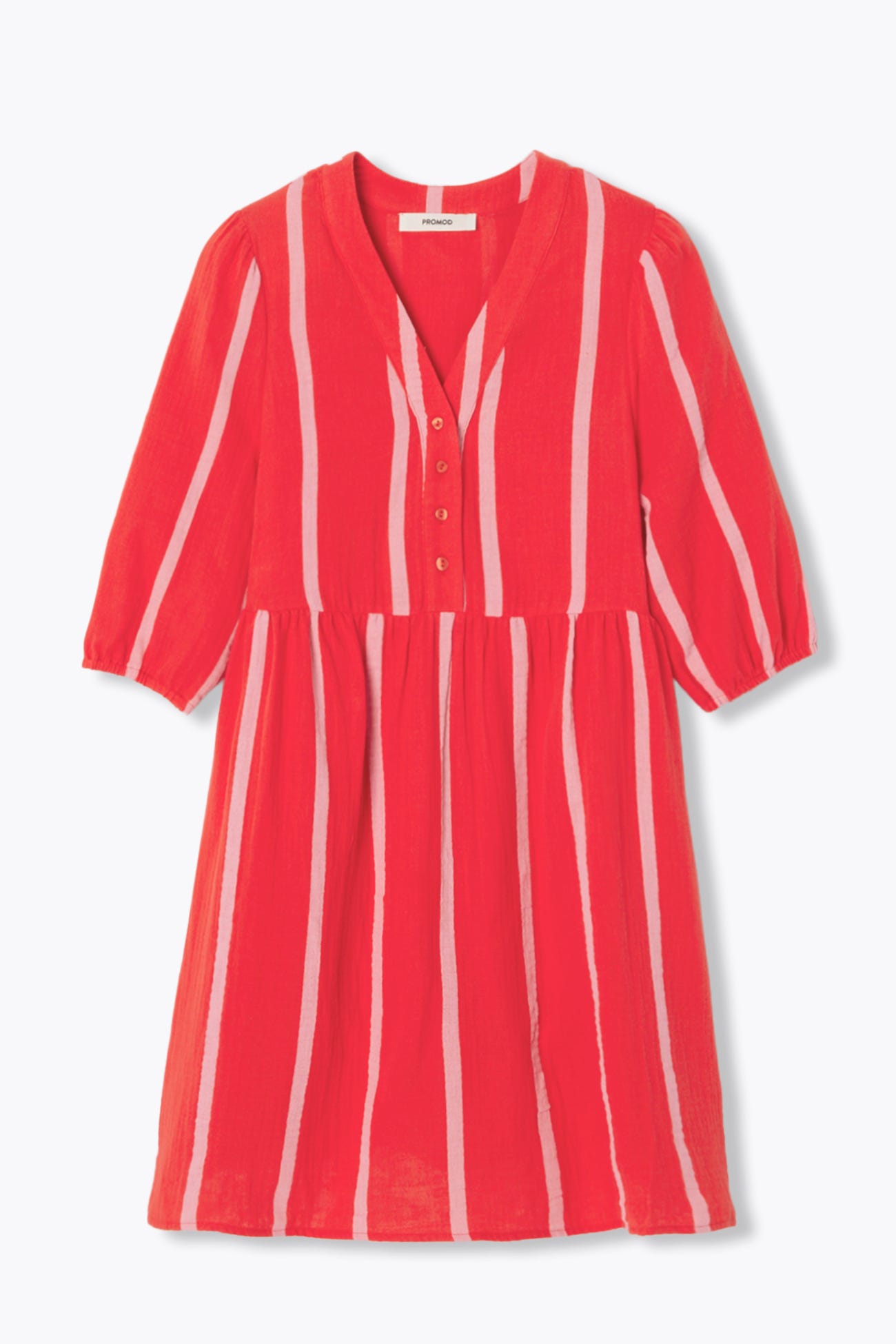 Vestido corto gasa de algodón